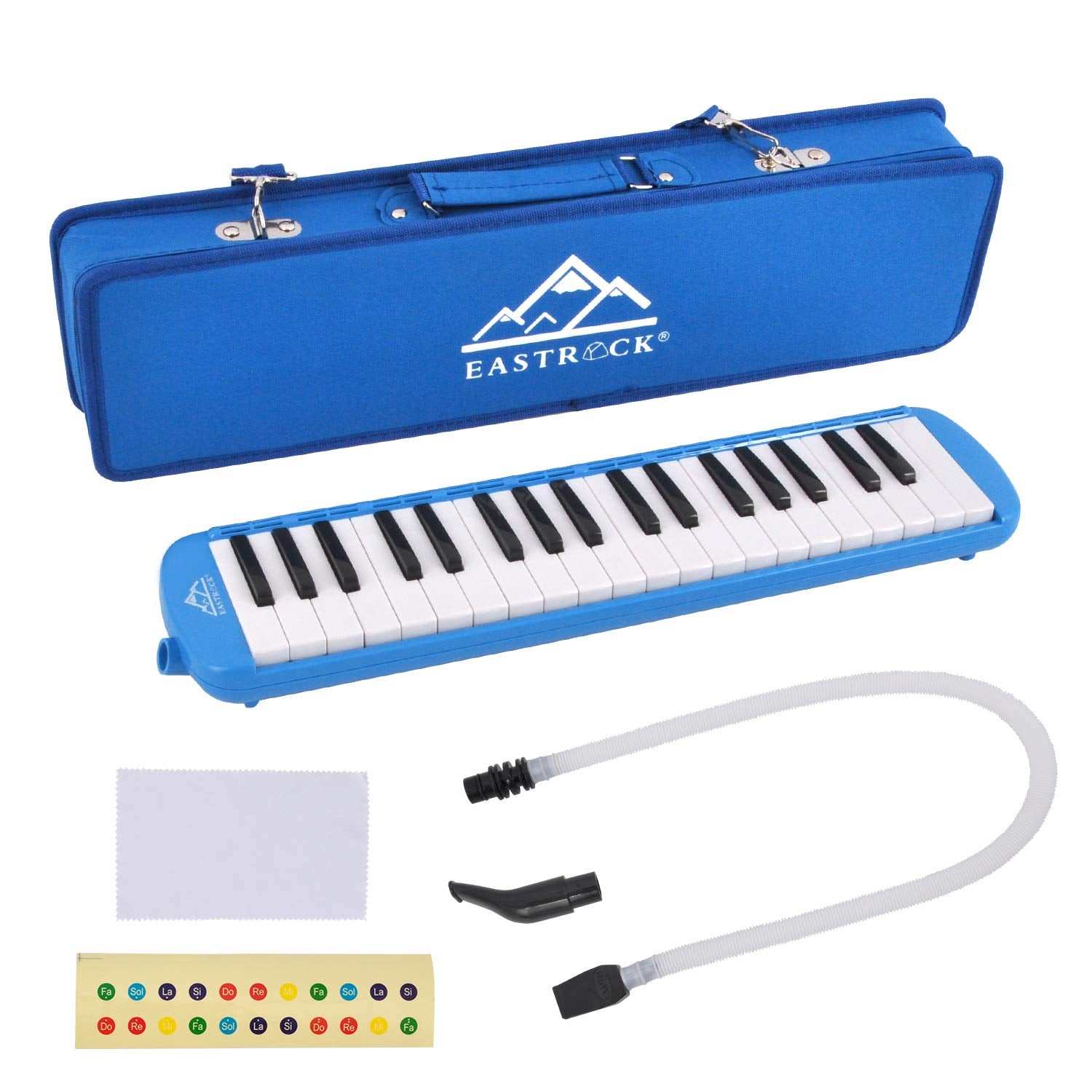 Eastrock 37 Key Melodica Instrument Keyboard Soprano Piano Style With Mouthpiece Tube Sets And Carrying Bag For Beginners Adults
