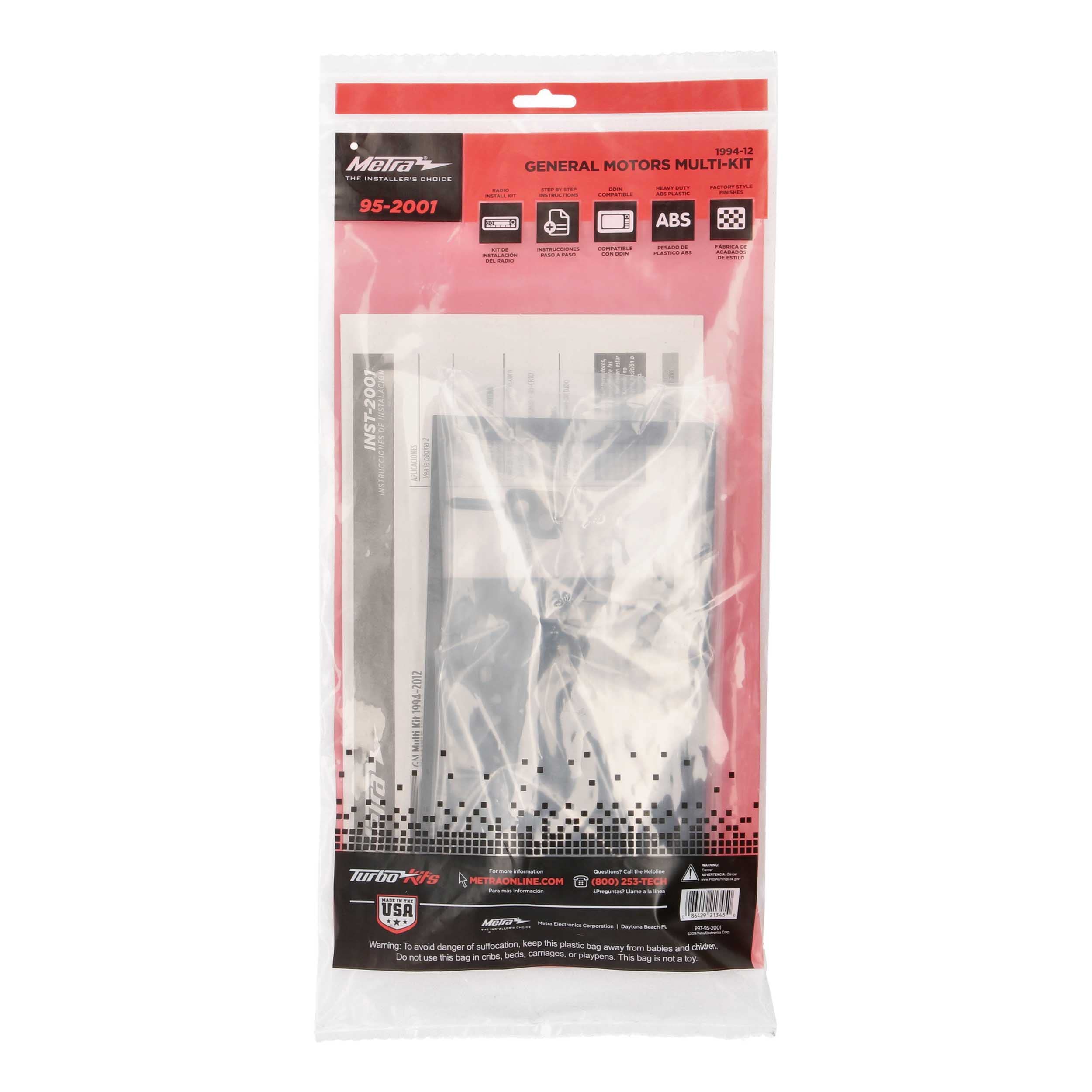 Metra Electronics 95 2001 Double Din Installation Dash Kit For Select 1994   2012 Gm Vehicles