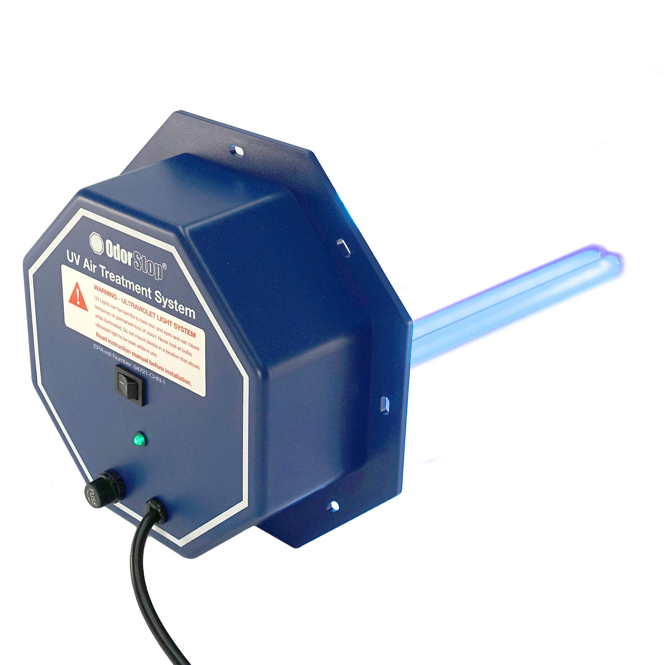 Odorstop Os36Pro Uv Air Purifier 36W System With Energy Saving Airflow Sensor And 16 In Bulbs