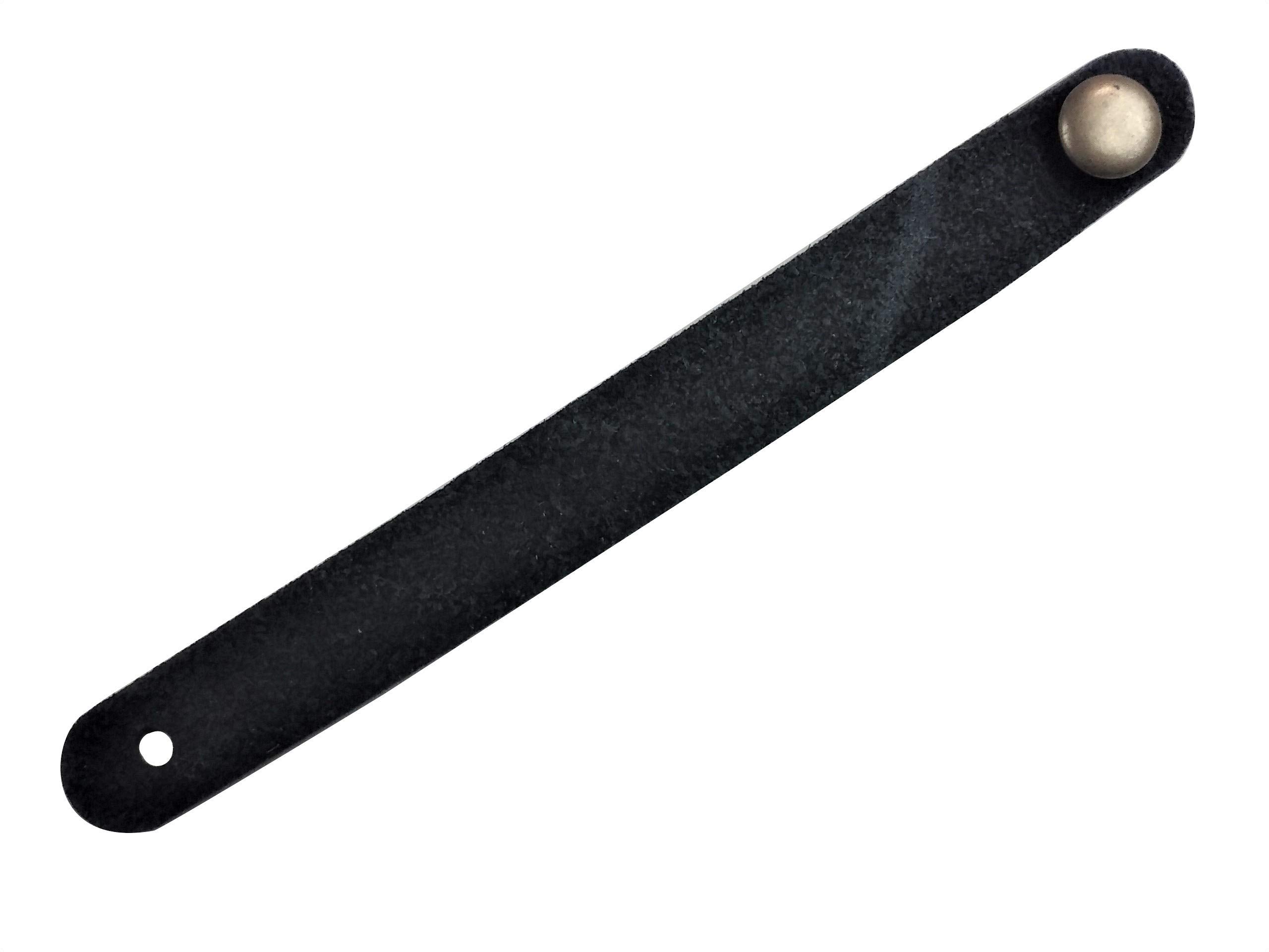 Genuine Leather Guitar Strap Hook Button For Acoustic/Folk/Guitar (Black)