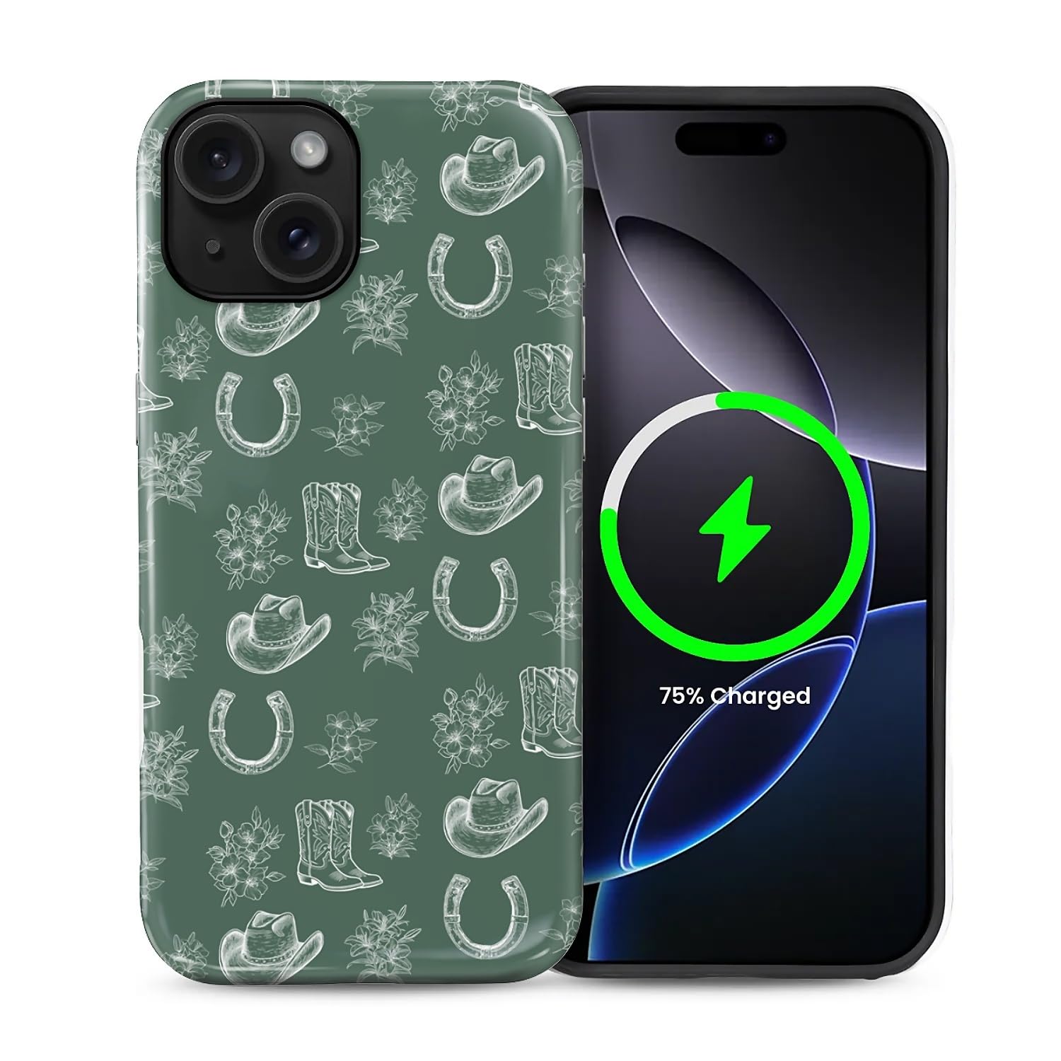 casesok for iPhone 15 Case,Compatible with MagSafe,Dual-Layer Hard Shell + Silicone Cover,Full Body Protection Shockproof Case f
