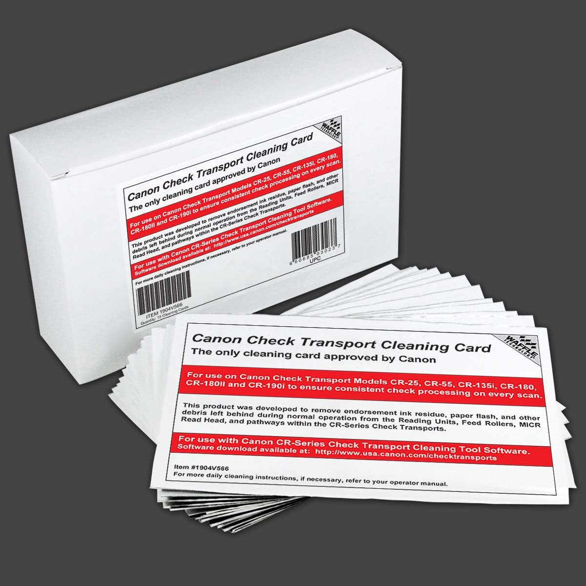 Cleaning Cards For Canon Cr Series Check Scanners (Box Of 15)