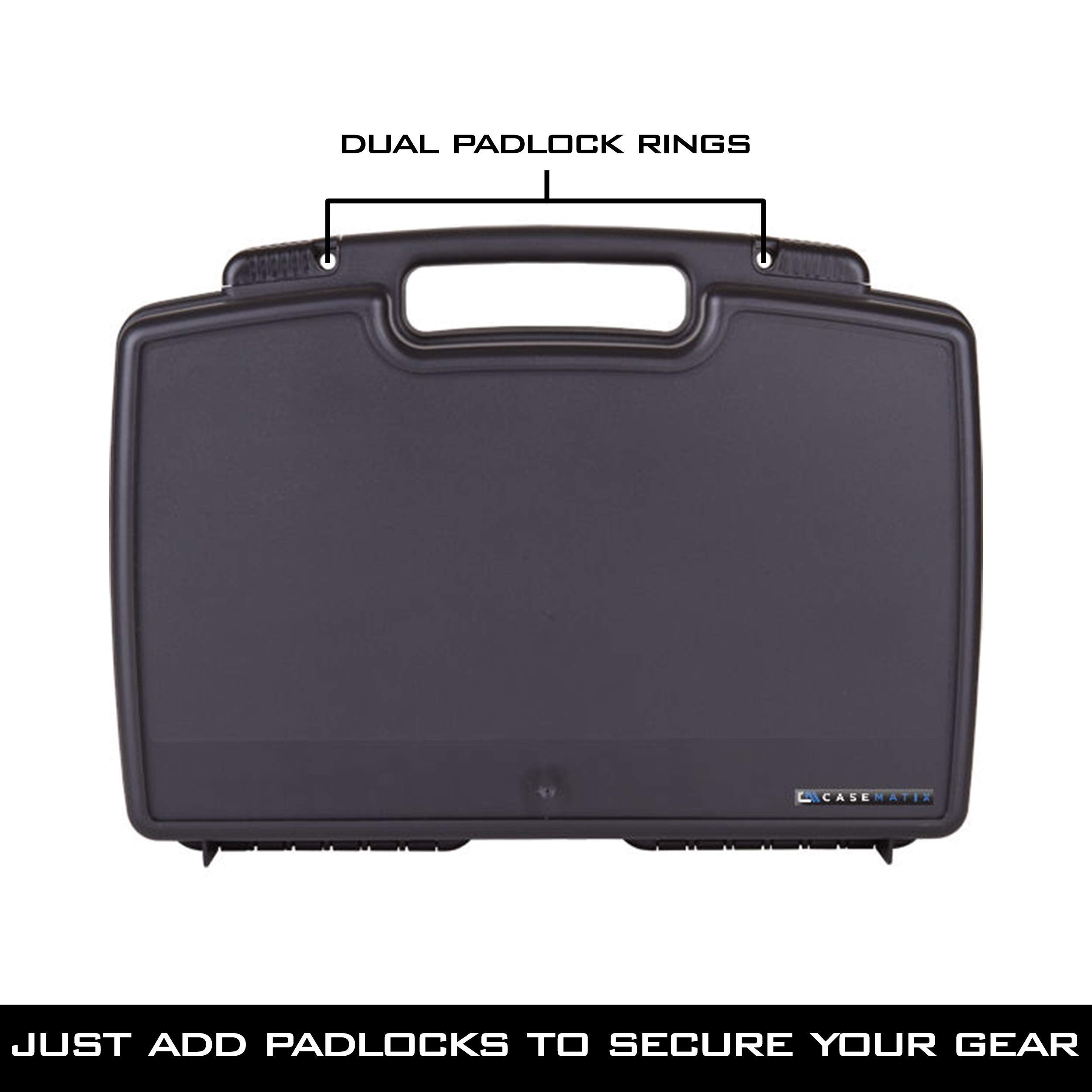 Casematix Travel Case Compatible With Zoom H8 Handy Recorder Or Zoom R4 Multitrak 32 Bit Float Recorder - Hard Shell Carrier For