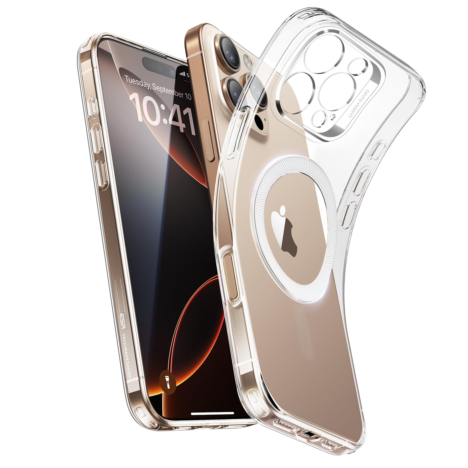ESR for iPhone 16 Pro Max Case Clear, Compatible with MagSafe, Magnetic Slim Phone Case for iPhone 16 Pro Max, Camera Protection