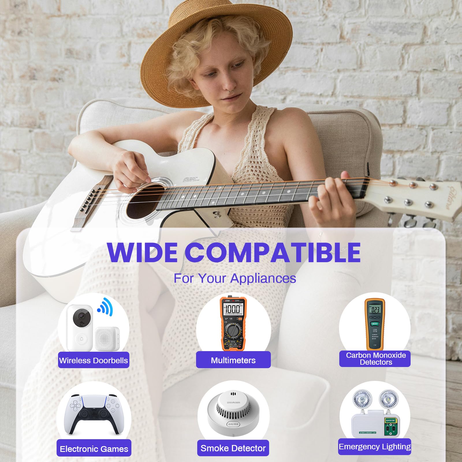 Kingcell 9V Batteries 4 Pack, Alkaline Hight Performance 9 Volt Battery With 10-Year Shelf Life,Long-Lasting Power 9V Battery Fo