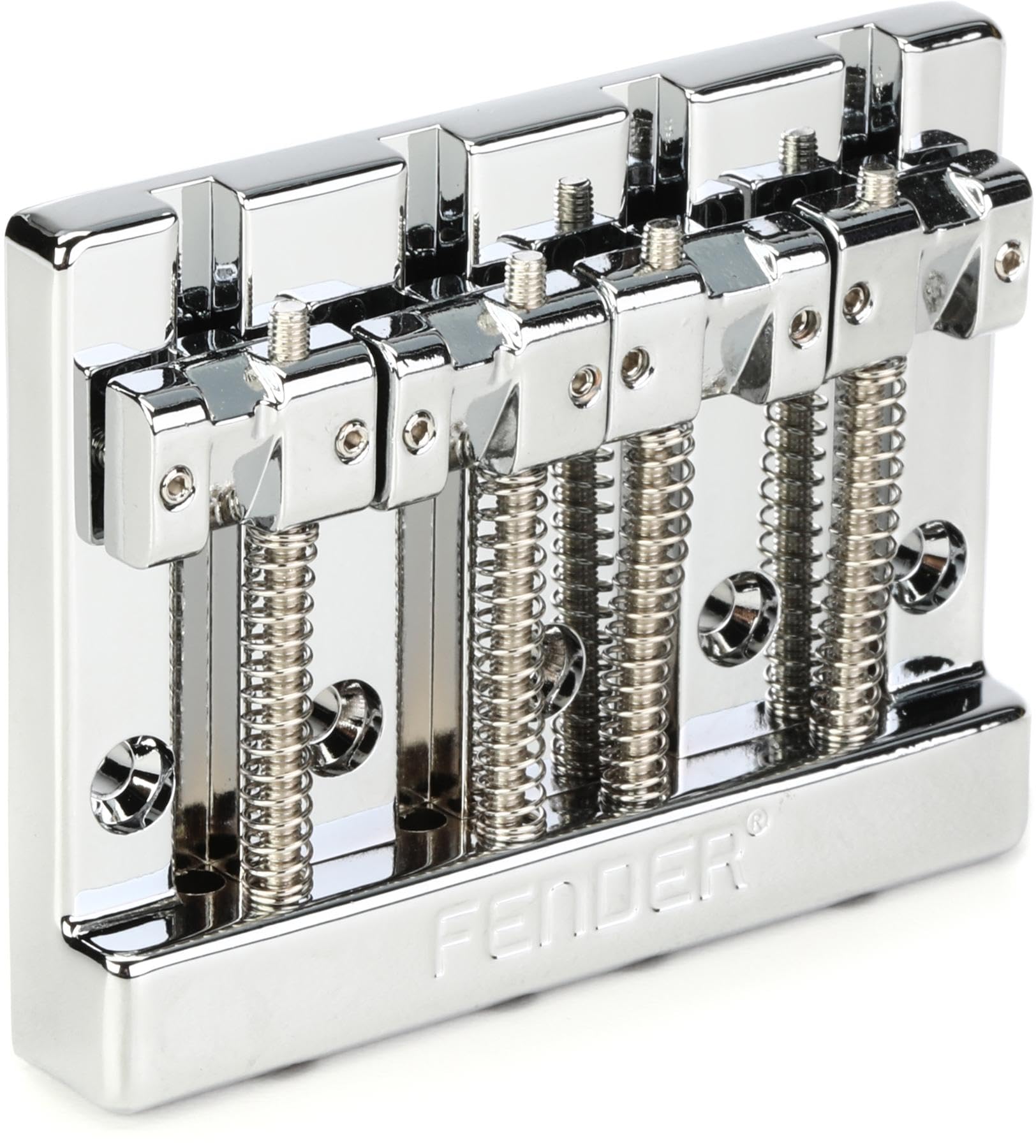 Fender Himass 4 String Bass Bridge Assembly With Zinc Saddles   Chrome