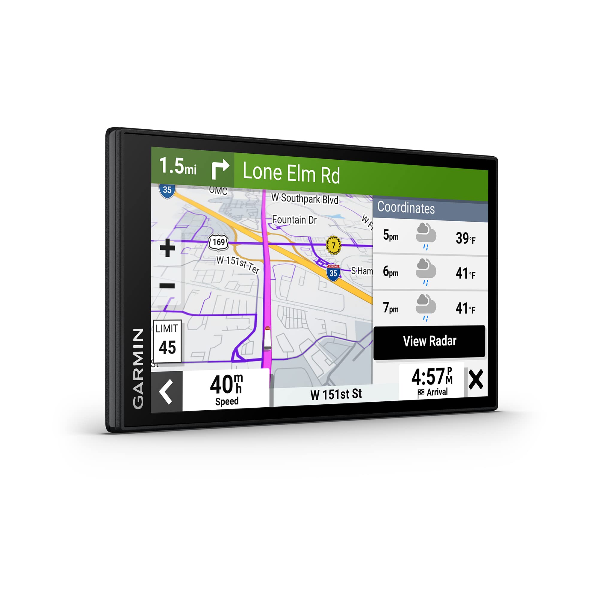 Garmin Dzl Otr610, Large, Easy-To-Read 6' Gps Navigator, Custom Truck Routing, High-Resolution Birdseye Satellite Imagery, Direc