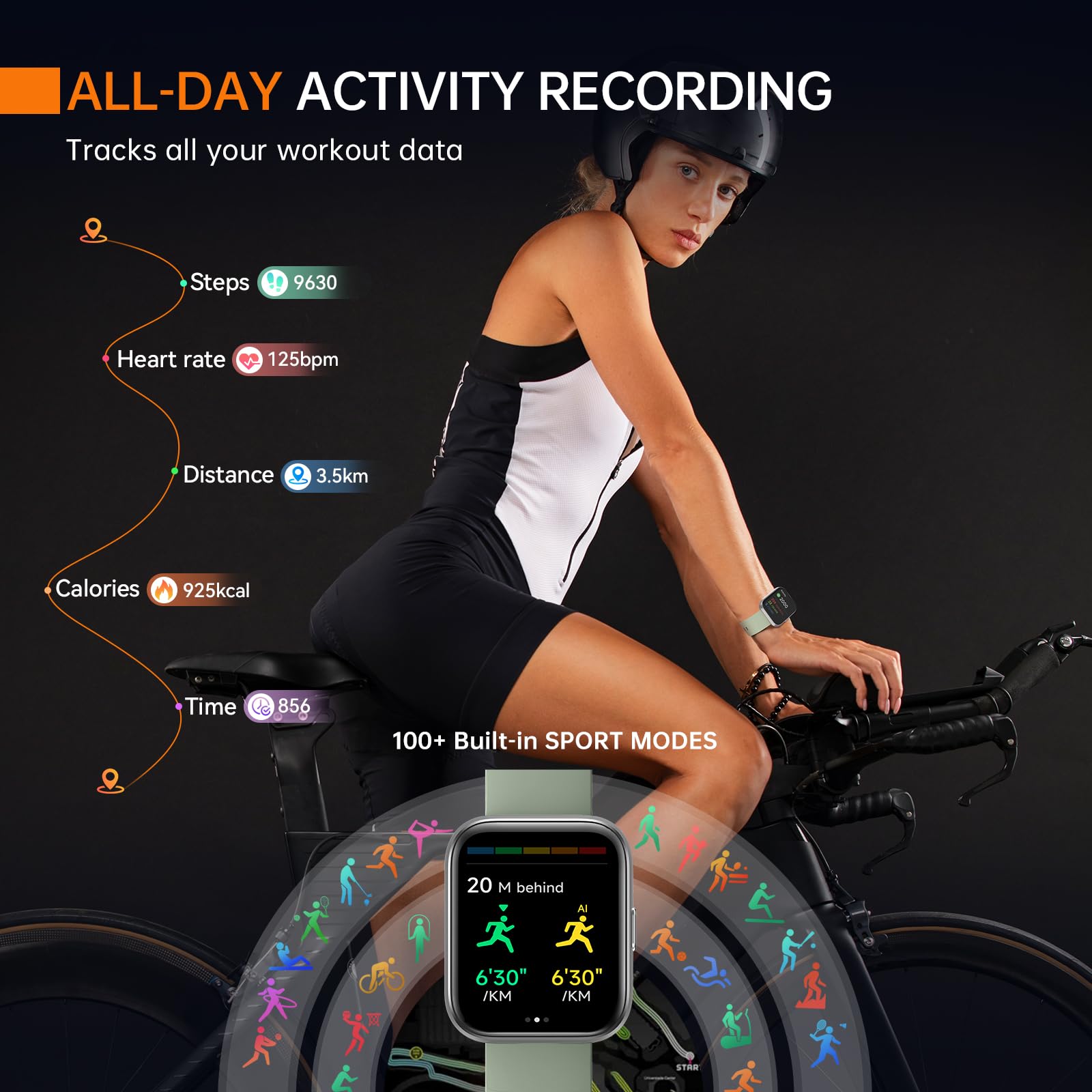 Aeac Smart Watch Fitness Watch For Men Women, Alexa Built-In & Stable Bluetooth Call, 100 Sports, Ip68 Waterproof Smartwatches F