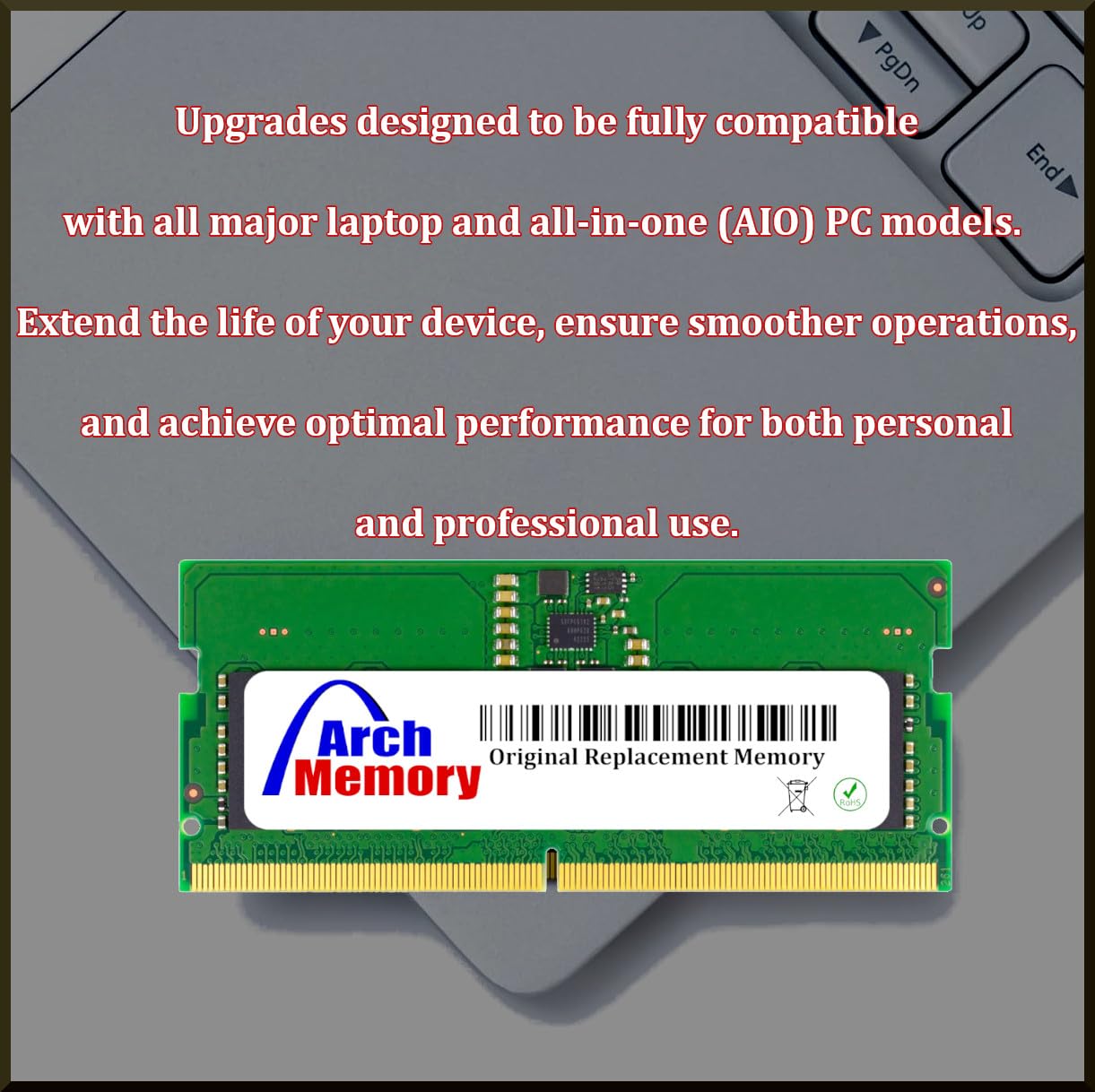Arch Memory Replacement For Dell Snpp6Fh5C/32G Ab120716 32Gb 260 Pin Ddr4 3200Mhz Sodimm Ram