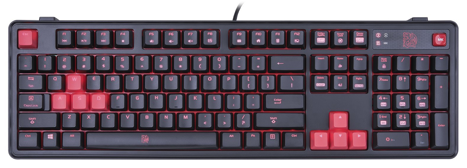 Thermaltake Tt Esports Meka Pro Cherry Mx Red Switches 6 Red Backight Effect Mechanical Gaming Keyboard Kb-Mgp-Rdbdus-01