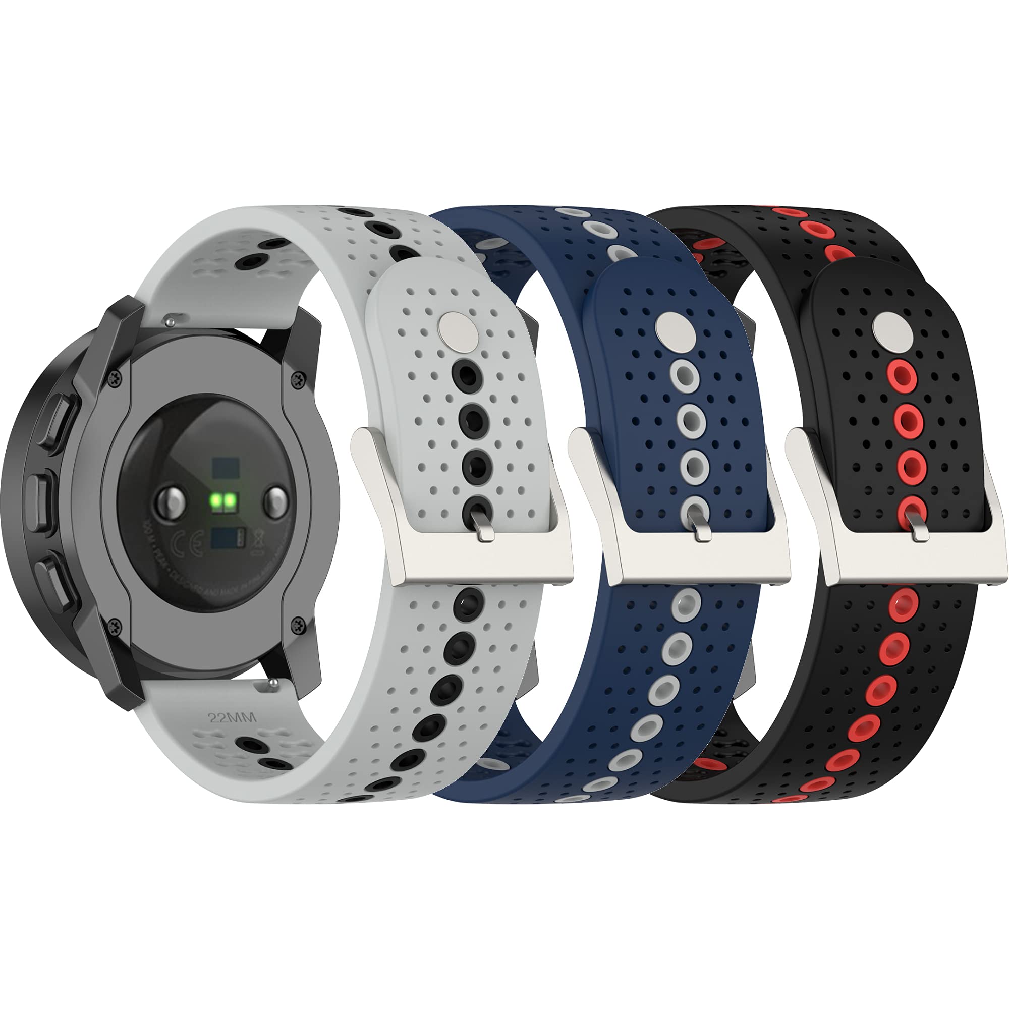 22Mm Sport Strap Compatible For Amazfit Bip 5/Balance/Gtr 3 Pro/Gtr 3/Gtr 4/Gtr 2/Gtr 2E,Ticwatch Pro 3,Huawei Gt 2 Replacement