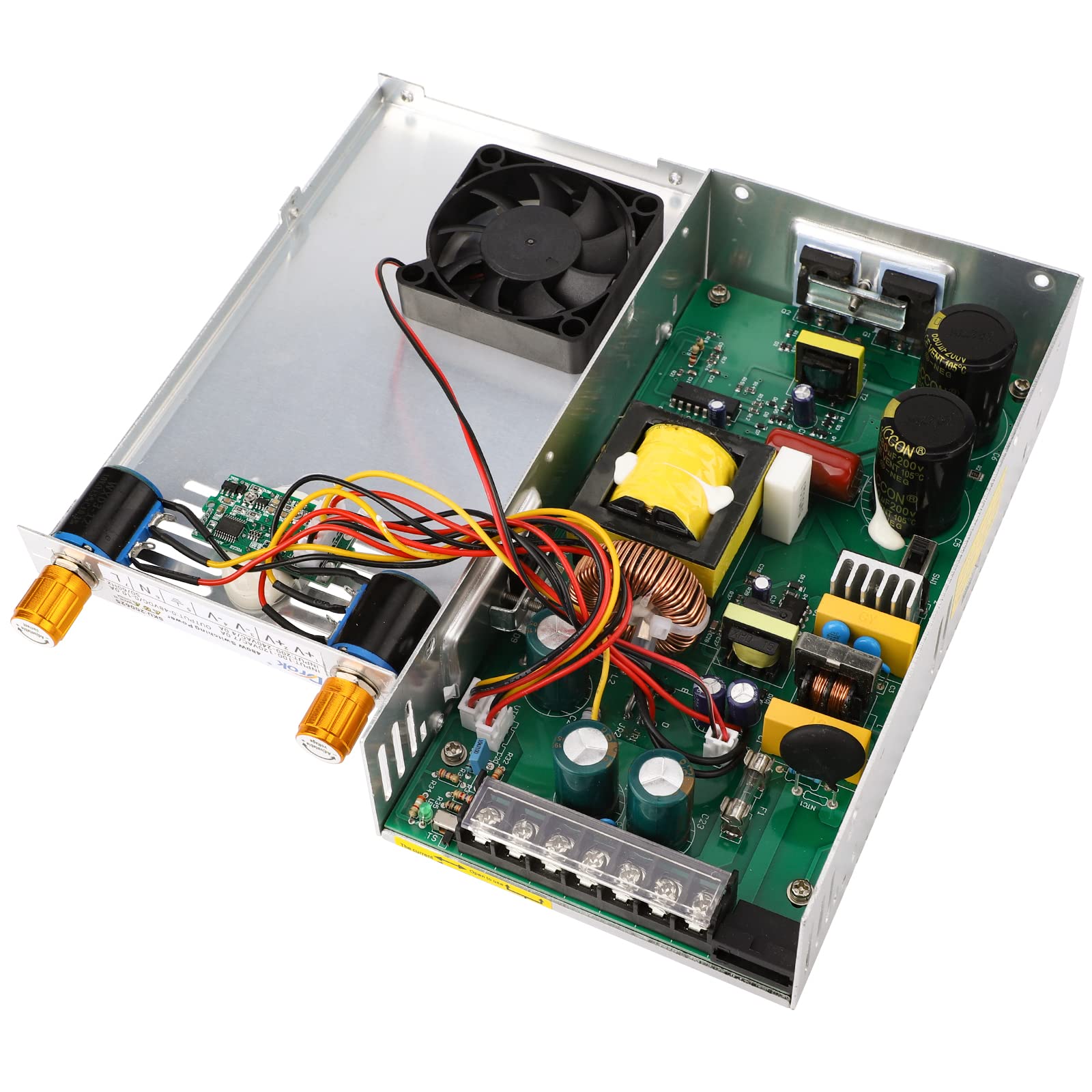 Drok 48V Power Supply, Ac 110V/220V To Dc 0 48V 0 10A 480W Buck Converter, Volt Amp Adjustable Adapter Regulated 5V 12V 24V 30V