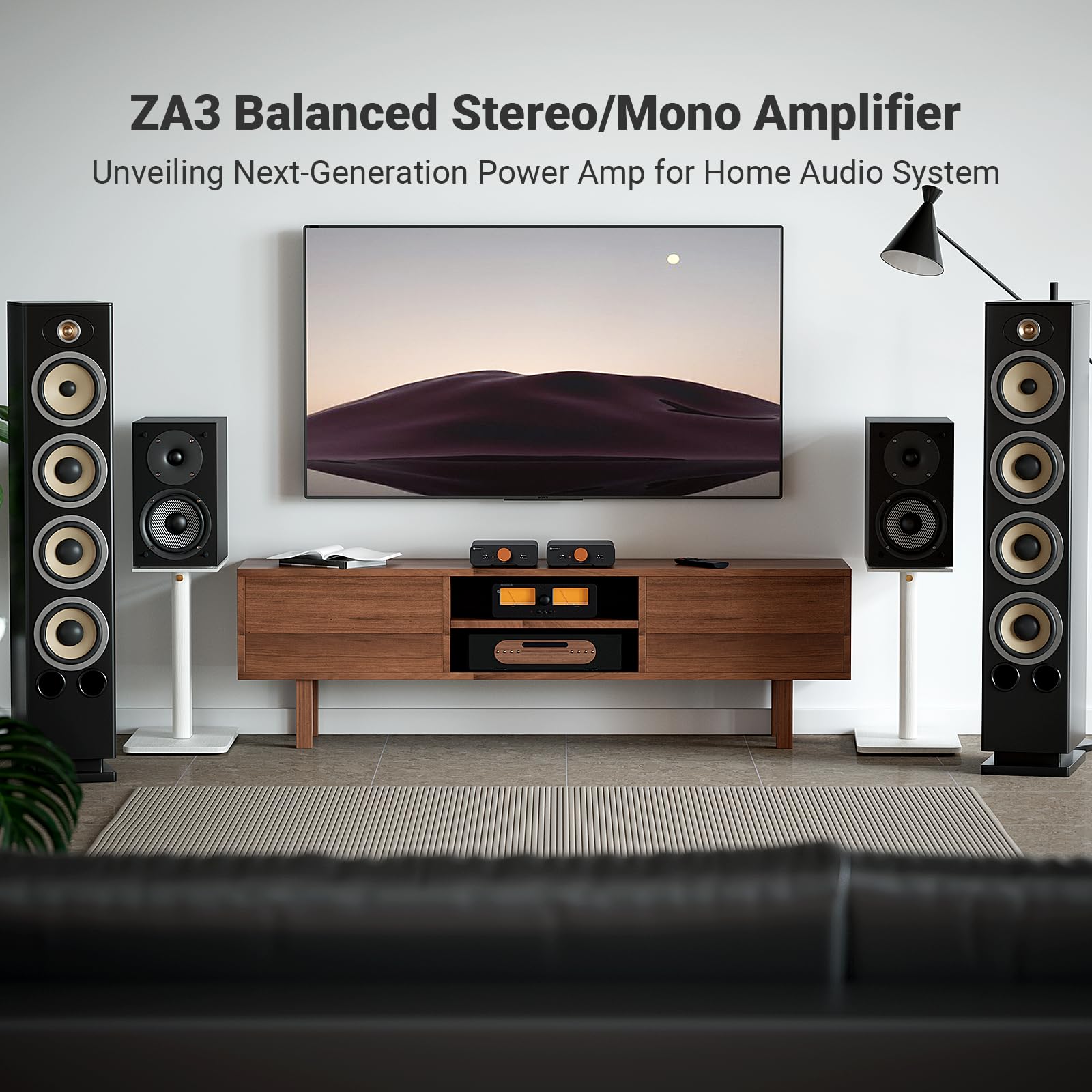 Fosi Audio Za3 Balanced Stereo Amplifier Home Audio Component Mini 2 Channel Mono Amp Tpa3255 For Subwoofer Desktop Home Theater