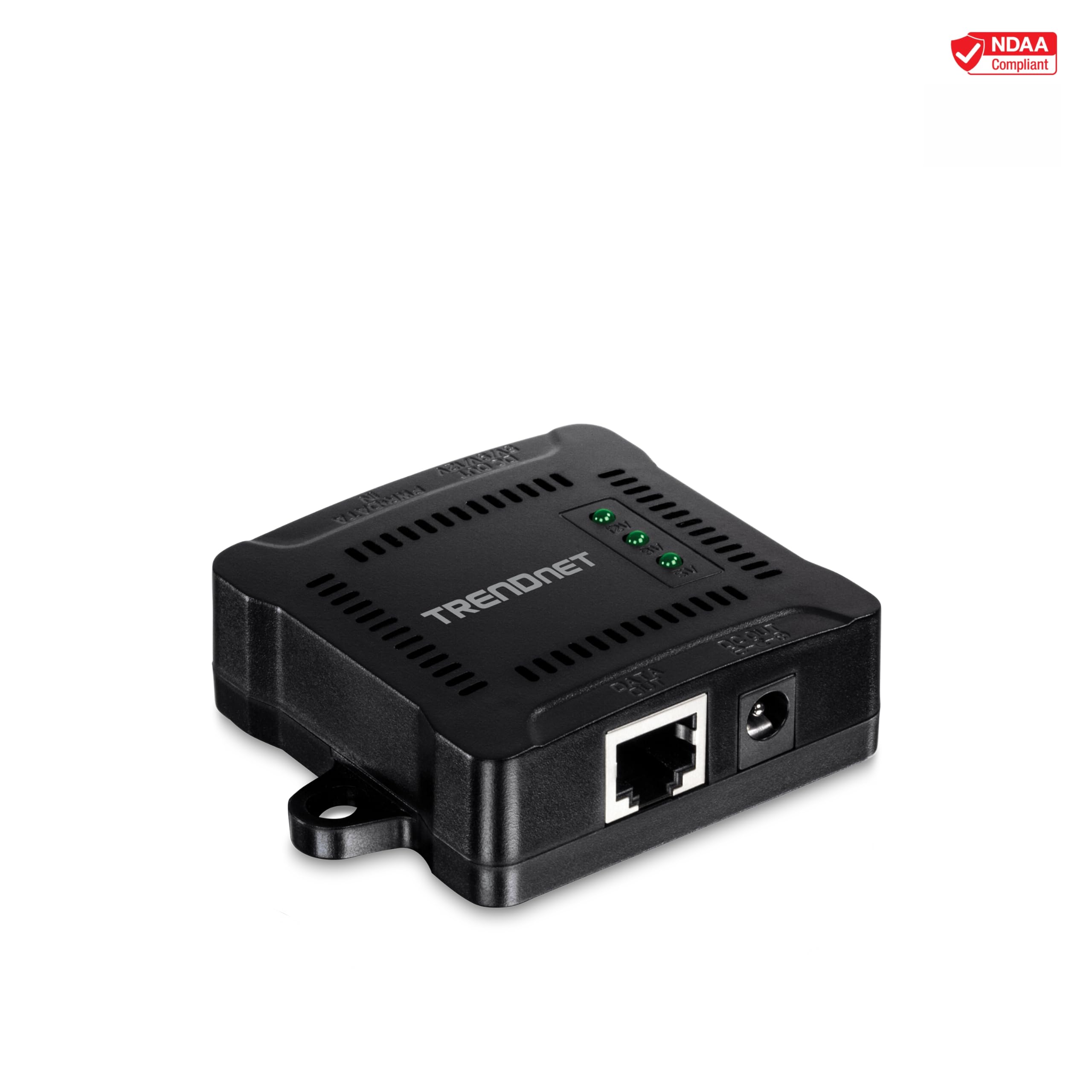 Trendnet Gigabit Poe Splitter, 1 X Gigabit Poe Input Port, 1 X Gigabit Output Port, Up To 100M (328 Ft), Supports 5V, 9V, 12V De