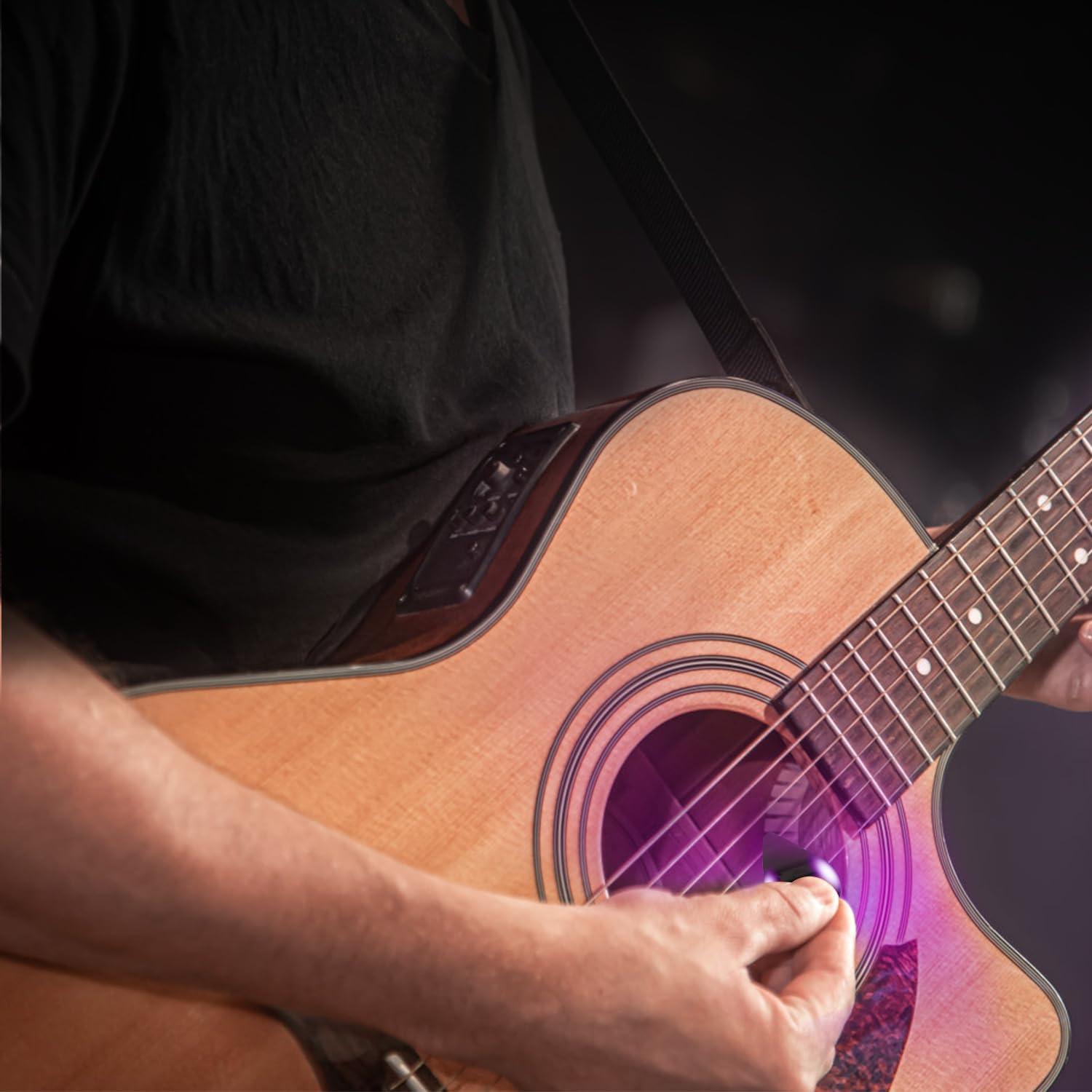 Auto Led Glowing Guitar Picks   Dazzling Colourful Illuminated Guitar Plectrum For Acoustic Electric And Bass Guitar, 0.6Mm (3 C