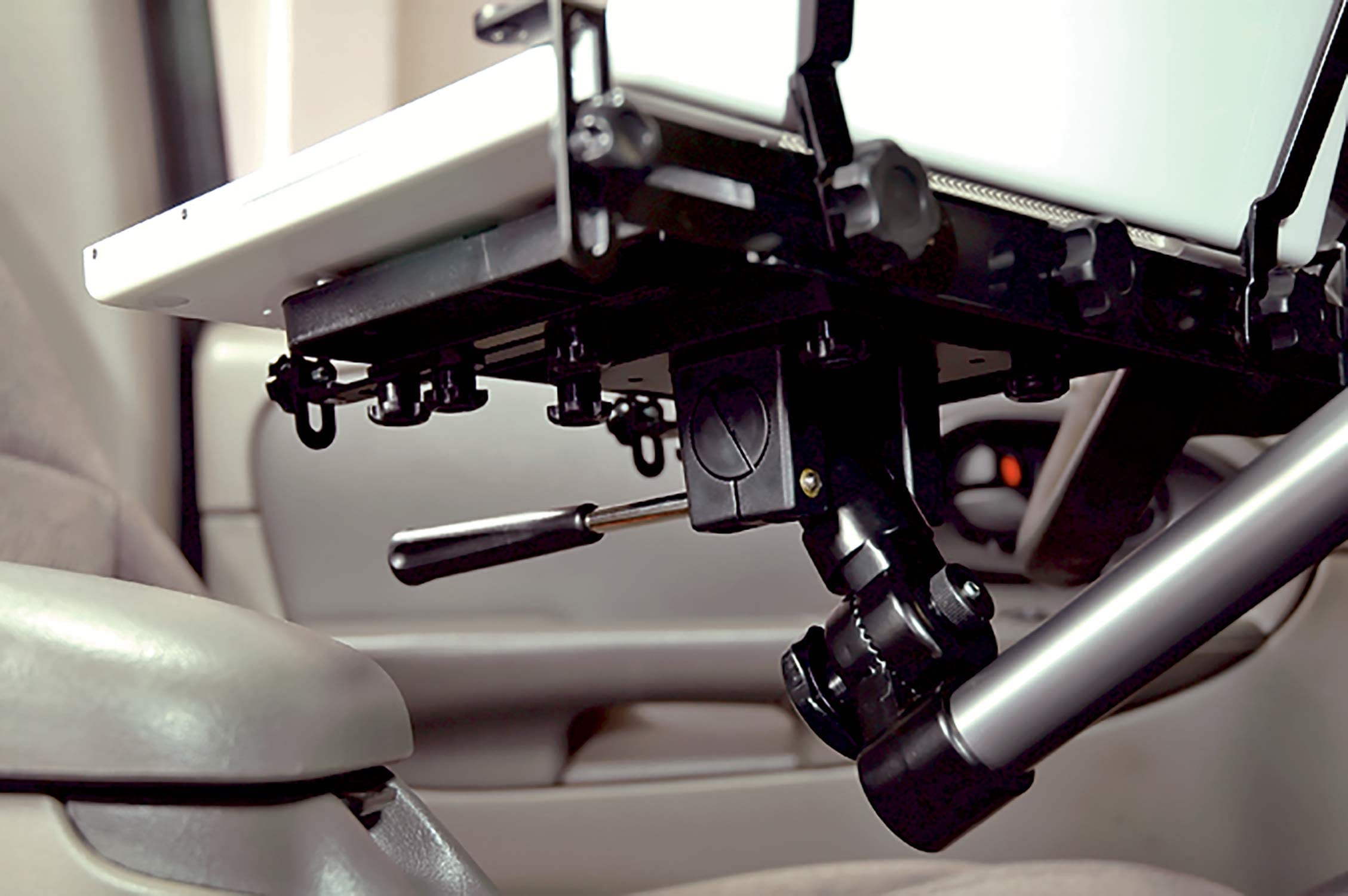 Bracketron Car Truck Van Suv Universal Vehicle Laptop Pc Mount Works With Laptops Up To 17''   Attaches To Passenger Seat Bolt U