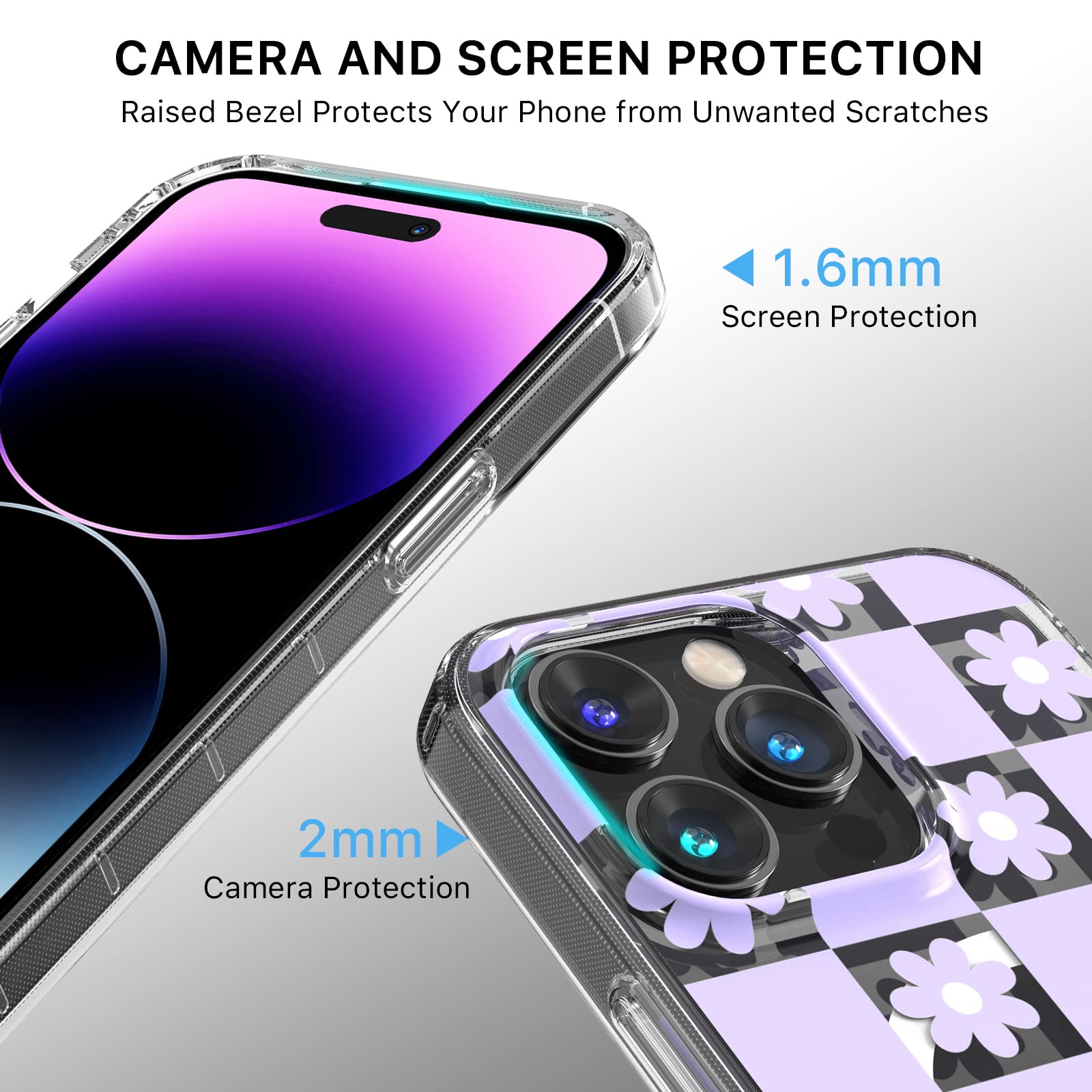 Mybat Pro Magnetic Slim Clear Case For Iphone 14 Pro Max Case 6.7, Compatible With Magsafe, Cute Crystal Mood Series For Women G