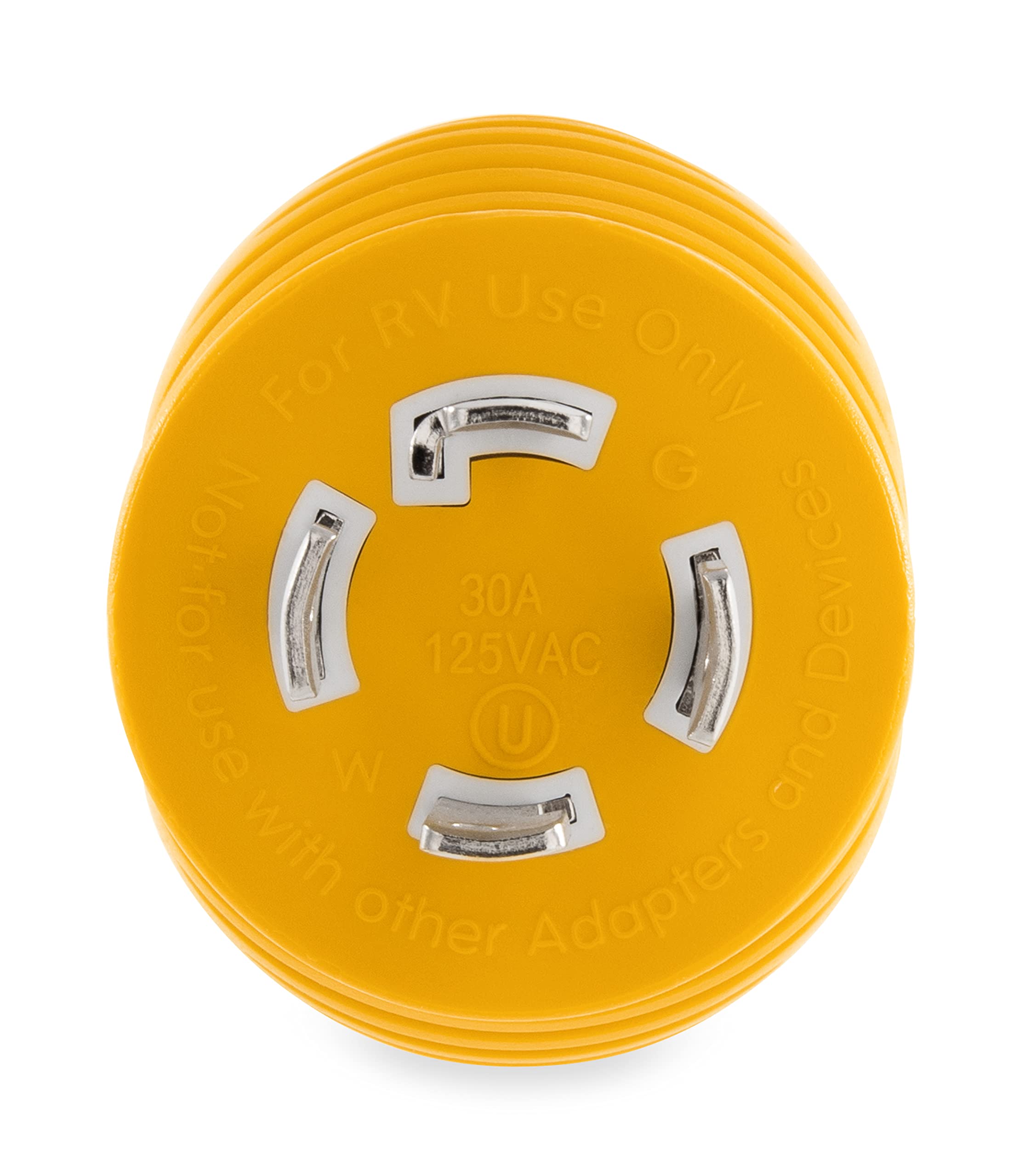 Camco 55338 Powergrip 30 Amp 4 Prong Generator Adapter , Yellow