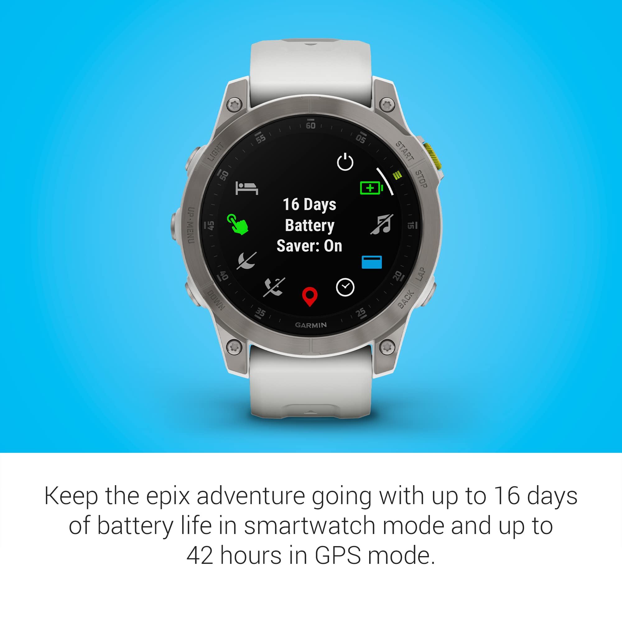 Garmin Epix Gen 2, Premium Active Smartwatch, Health And Wellness Features, Touchscreen Amoled Display, Adventure Watch With Adv