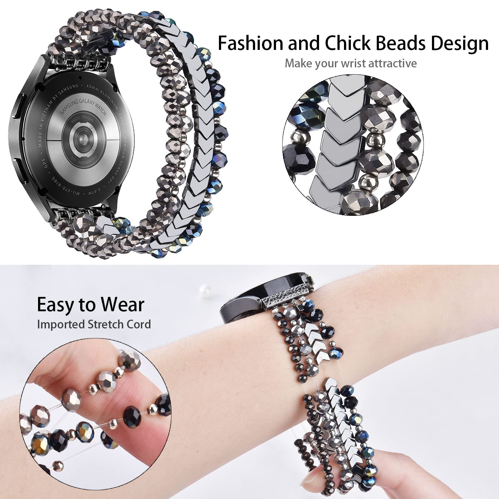 Mofree Compatible For Samsung Galaxy Watch 4 40Mm 44Mm Bands/Galaxy Watch 5/Active 2 40Mm 44Mm/Watch 4 Classic 42Mm 46Mm Band Wo