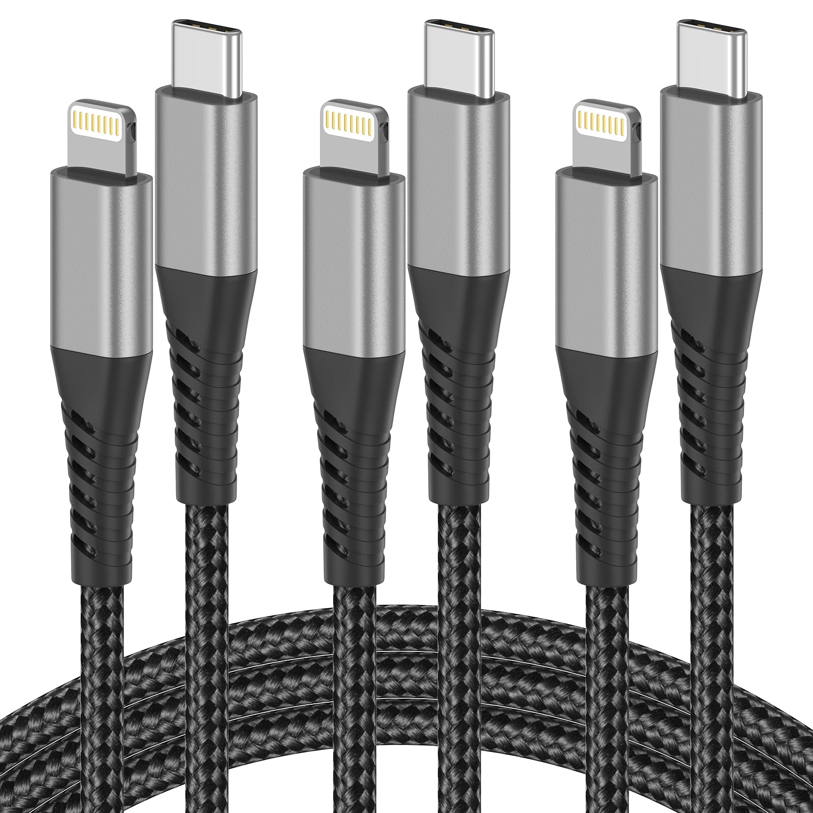 Usb C To Lightning Cable 3Ft [Mfi Certified], 3 Pack Iphone Cord 3Ft Fast Charging Compatible With Iphone 14 13 12 11 Pro Max Xr Xs X 8 Se Apple Devices