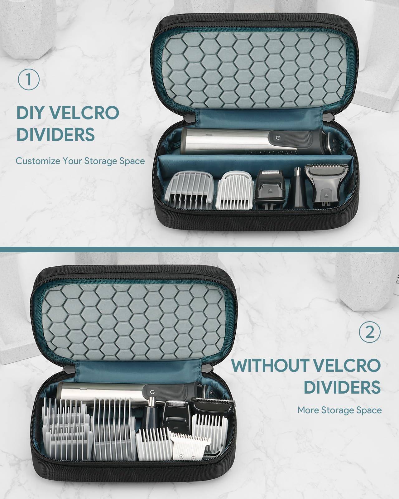 Yinke Travel Shaver Case For Multigroom Series 3000/5000/70000/9000, Men'S Electric Beard Trimmer Case Attachments Storage Bag O