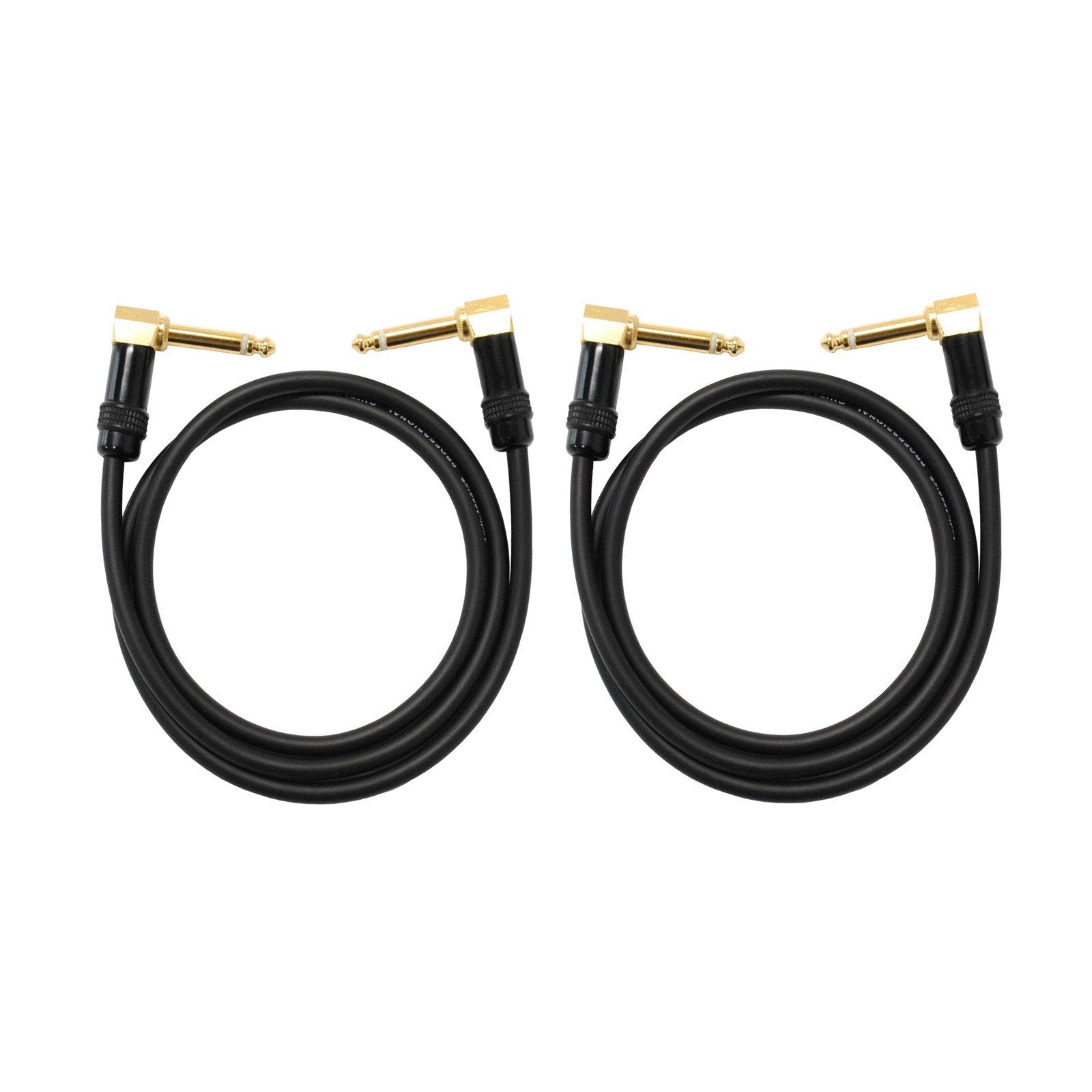 Audio2000'S C27003P2 3 Feet 1/4'' Ts Right Angle To 1/4'' Ts Right Angle Cable (2 Pack)