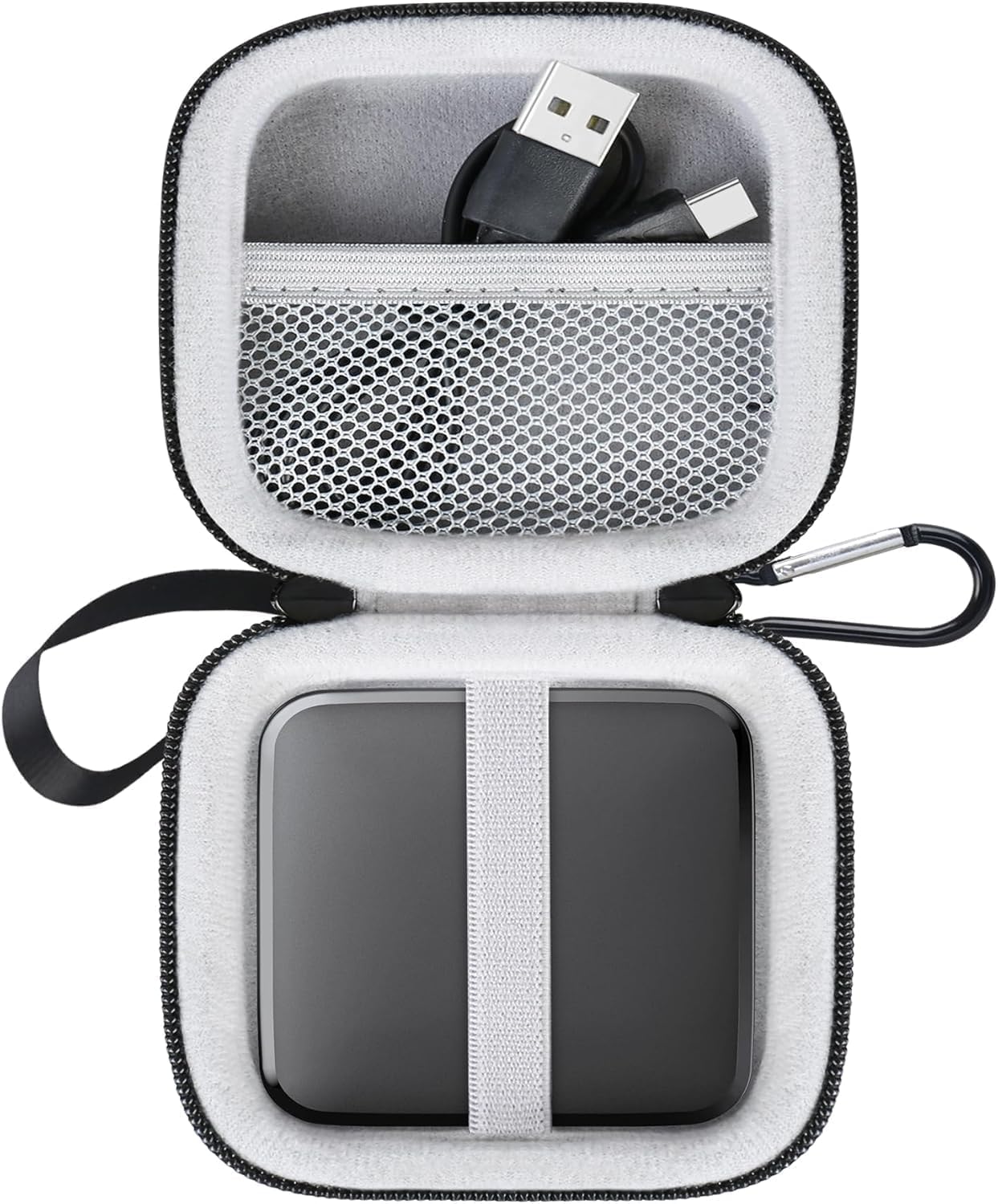 M.G.R.J Portable Carrying Case Cover For Wd 1Tb/2Tb Elements Se Portable Ssd Shockproof Water Repellent Storage Travel Bag (Hard