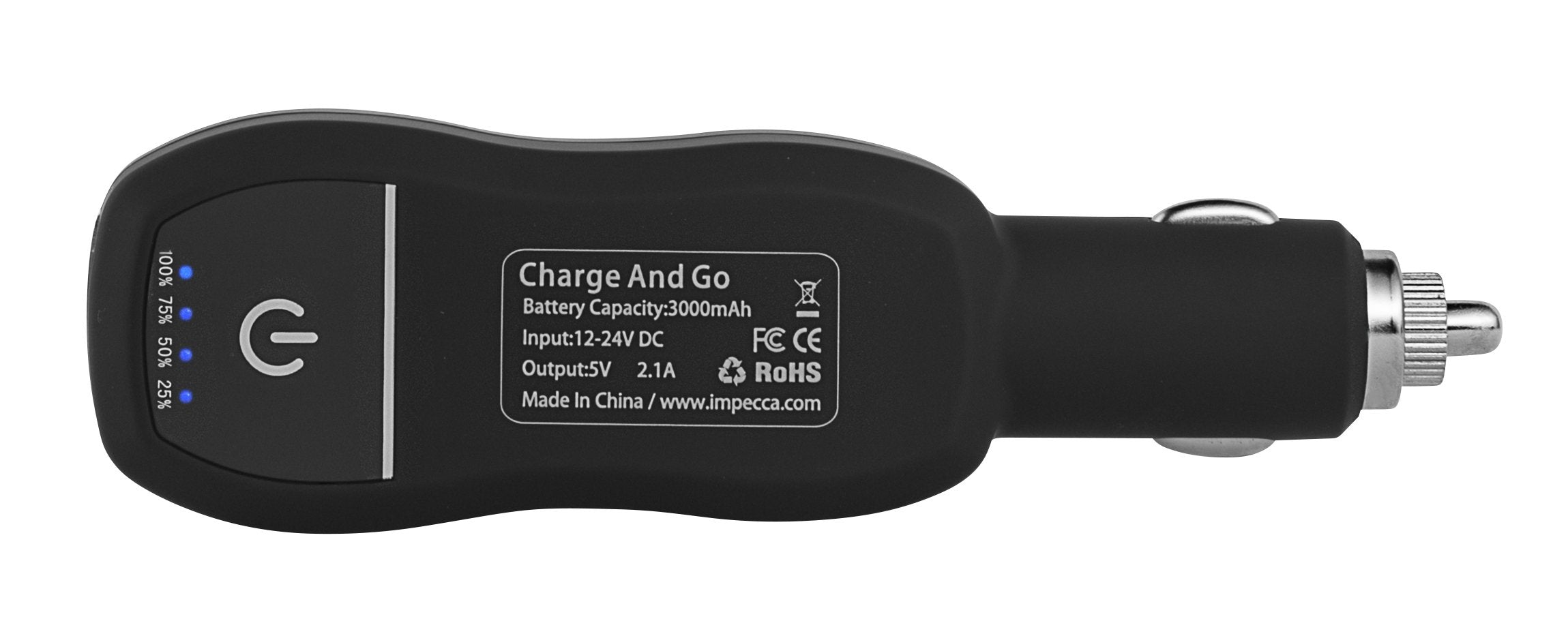 Poweritup Pbc 3012 2 In 1 Usb Car Adapter & 3,000 Mah Power Bank