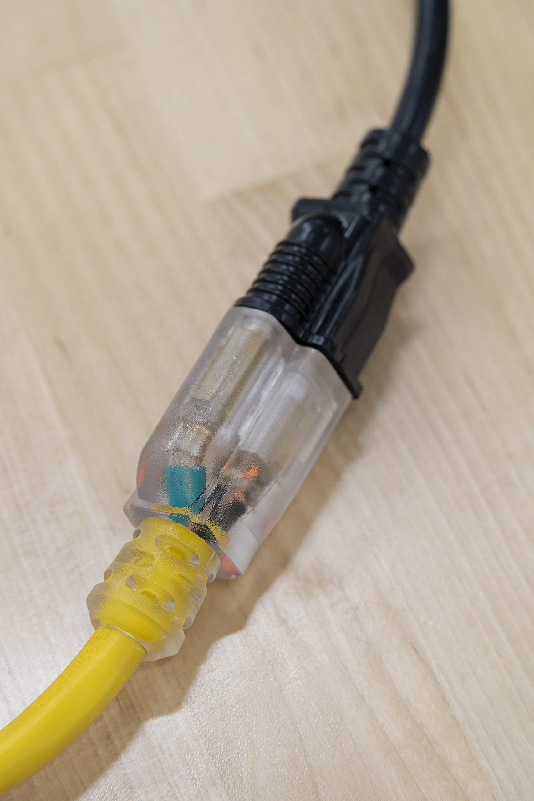 Bergen Industries Inc Oc50123Lt Extra Heavy-Duty Outdoor Single Receptacle Extension Cord, 50 Ft, 12 Awg, 15A/125V Ac