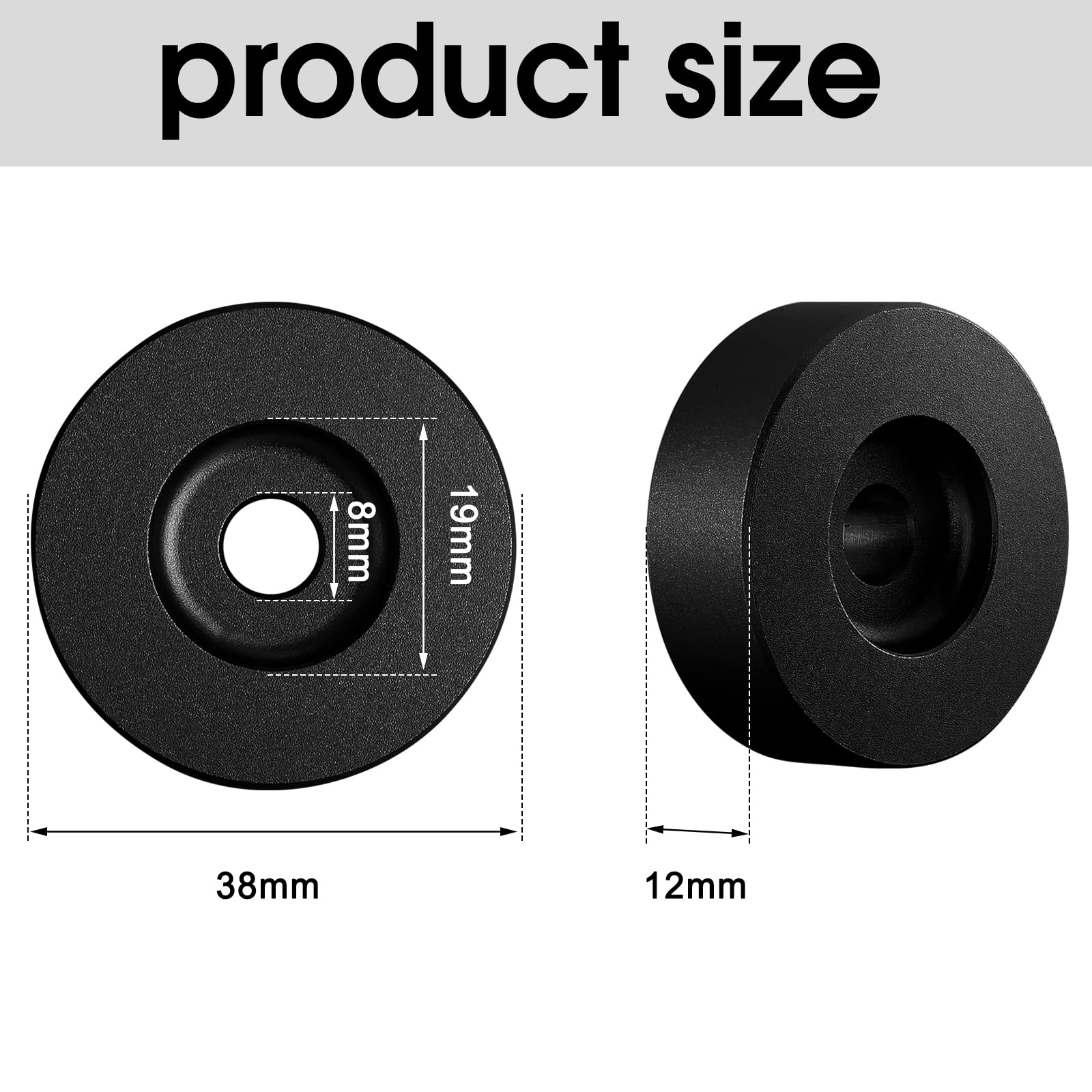45 Record Adapter For Turntable Rpm Record Player For 7 Inch Vinyl Record Players Turntables Solid Aluminum Dome (Black)