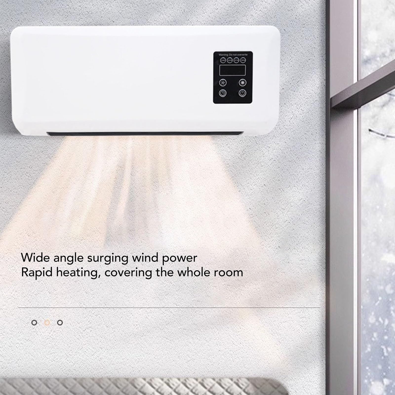 Multifuntional Wall Air Conditioner Fan, Portable Air Conditioners Natural Air Wind And Heater Combo Unit, Summer Winter Essenti