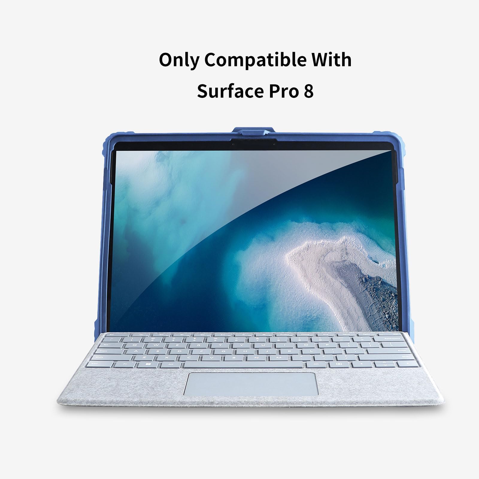 Aoao For Microsoft Surface Pro 8 Case With Shoulder Strap, Hand Strap, Stylus Pen Holder, Rugged, Shock Absorbing And Drop Resis