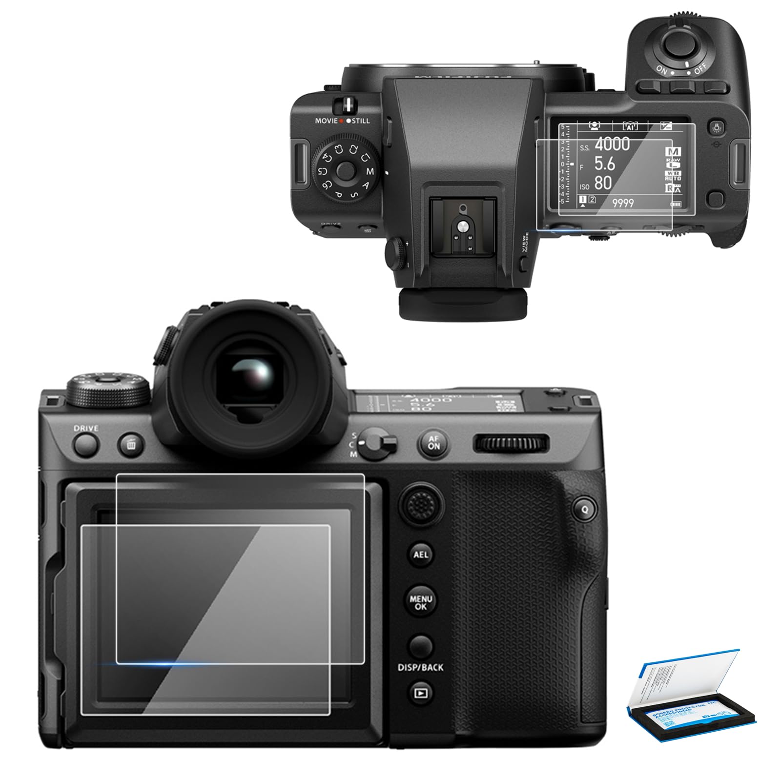 Jjc (2 Pack) Screen Protector Compatible For Fujifilm Gfx 100 Ii Fuji Gfx100 Ii Camera, 2 Pcs Lcd Screen And 4 Pcs Small Screen