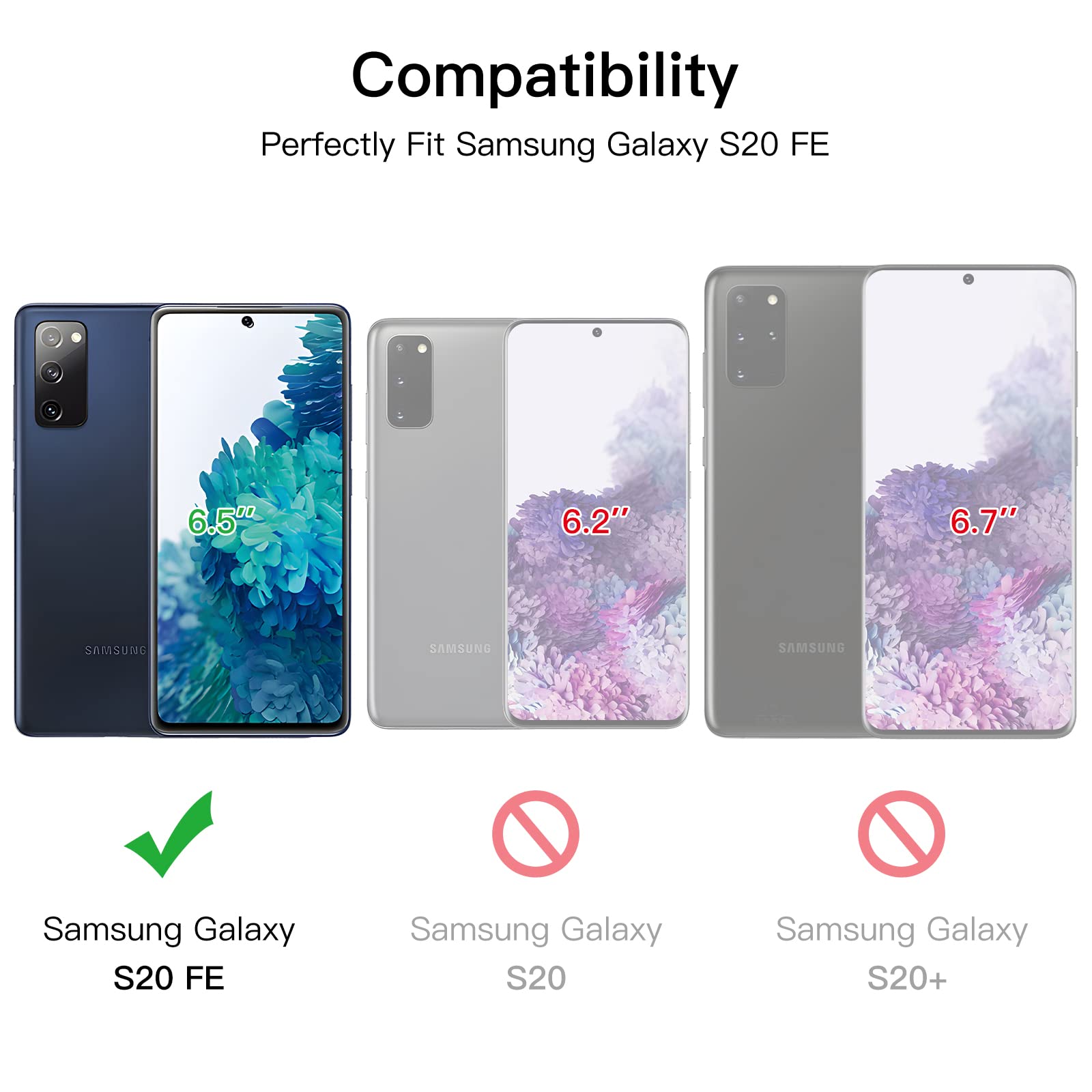 Jetech Screen Protector For Samsung Galaxy S20 Fe 6.5-Inch With Camera Lens Protector, Tempered Glass Film, Fingerprint Id Compa