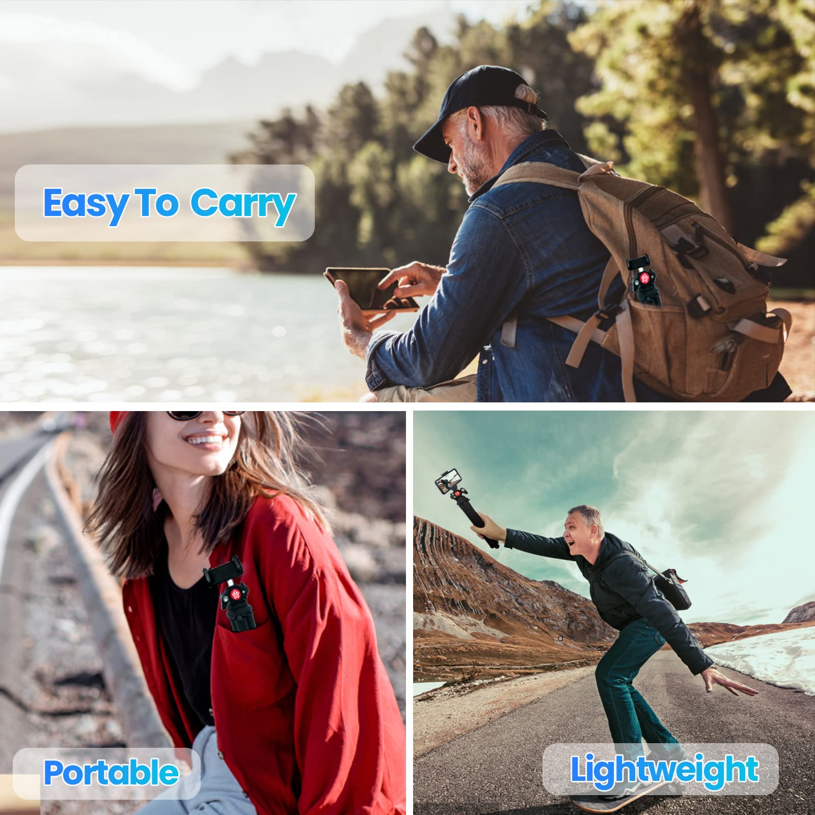 Tripod For Iphone, Goocong Flexible Tripod For Phone Camera With Cell Phone Mount For Samsung Google Smartphone, Dslr Camera