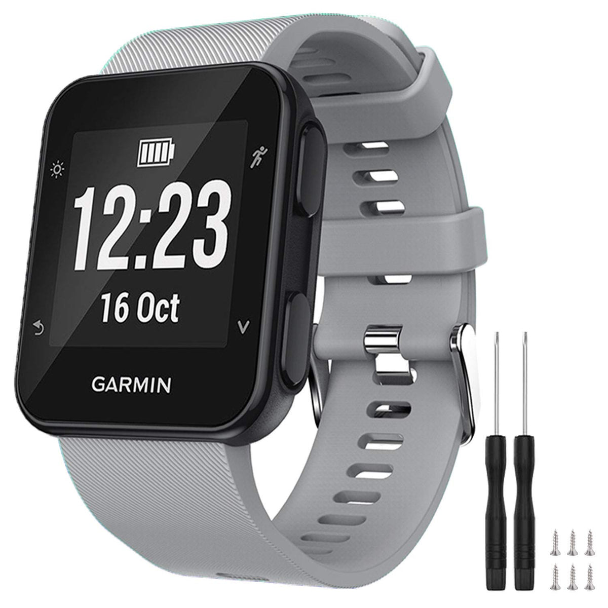 Gvfm Band Compatible With Garmin Forerunner 35, Soft Silicone Replacement Watch Band Strap For Garmin Forerunner 35 Smart Watch