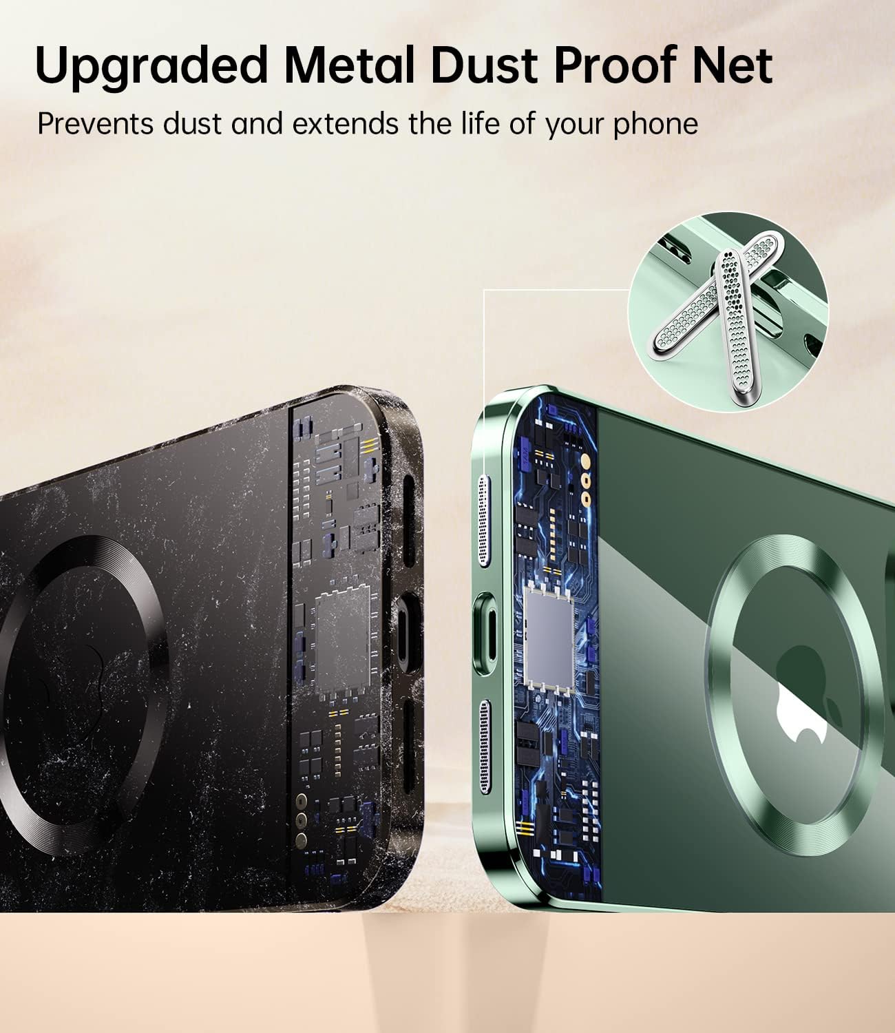 Jueshituo Magnetic Clear For Iphone 14 Pro Max Case With Full Camera Protection, No.1 Strong N52 Magnets, For Iphone 14 Promax C