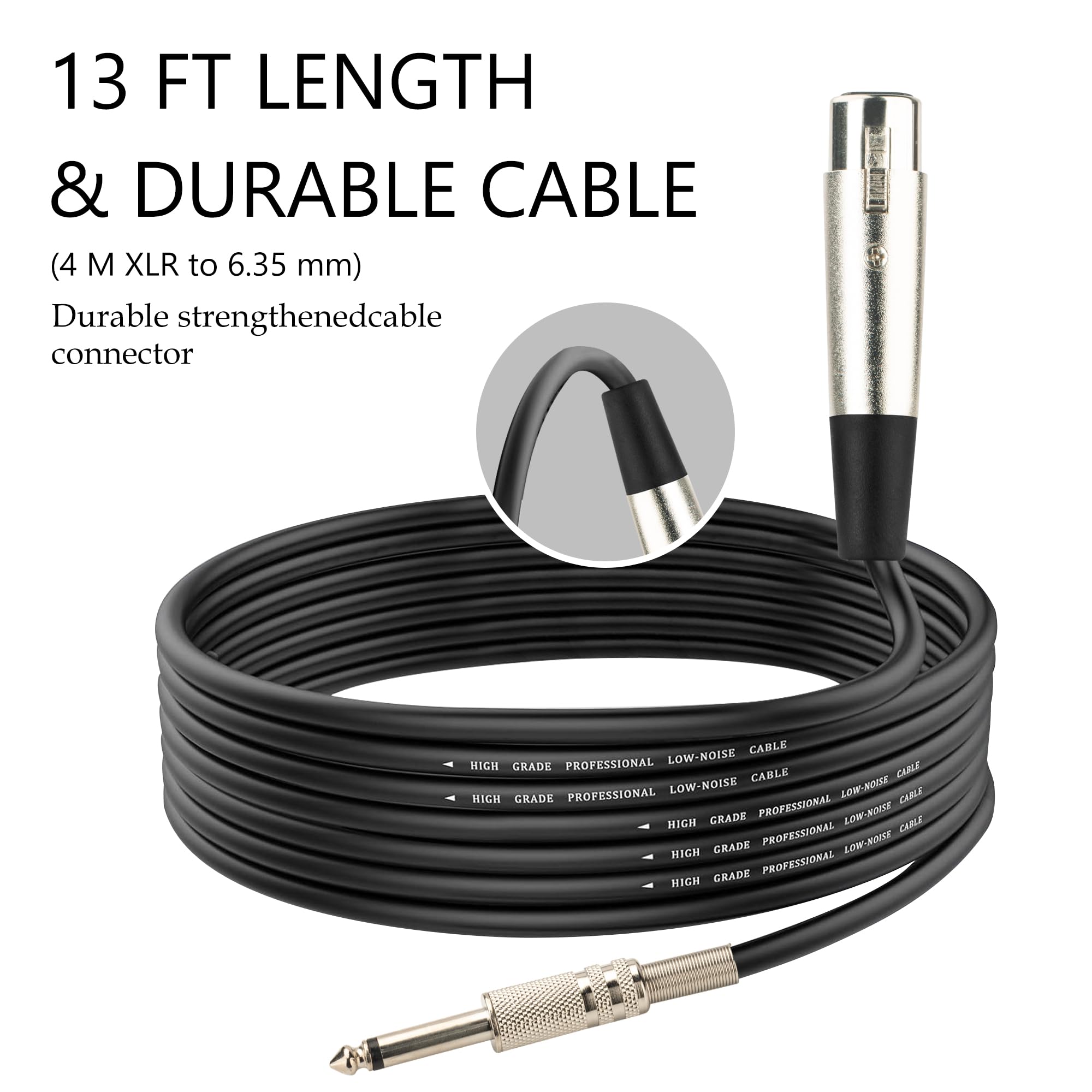 Marengo Dynamic Vocal Microphone For Karaoke Speaker,Wired Handheld Mic With On And Off Switch And 13Ft Detachable Cable