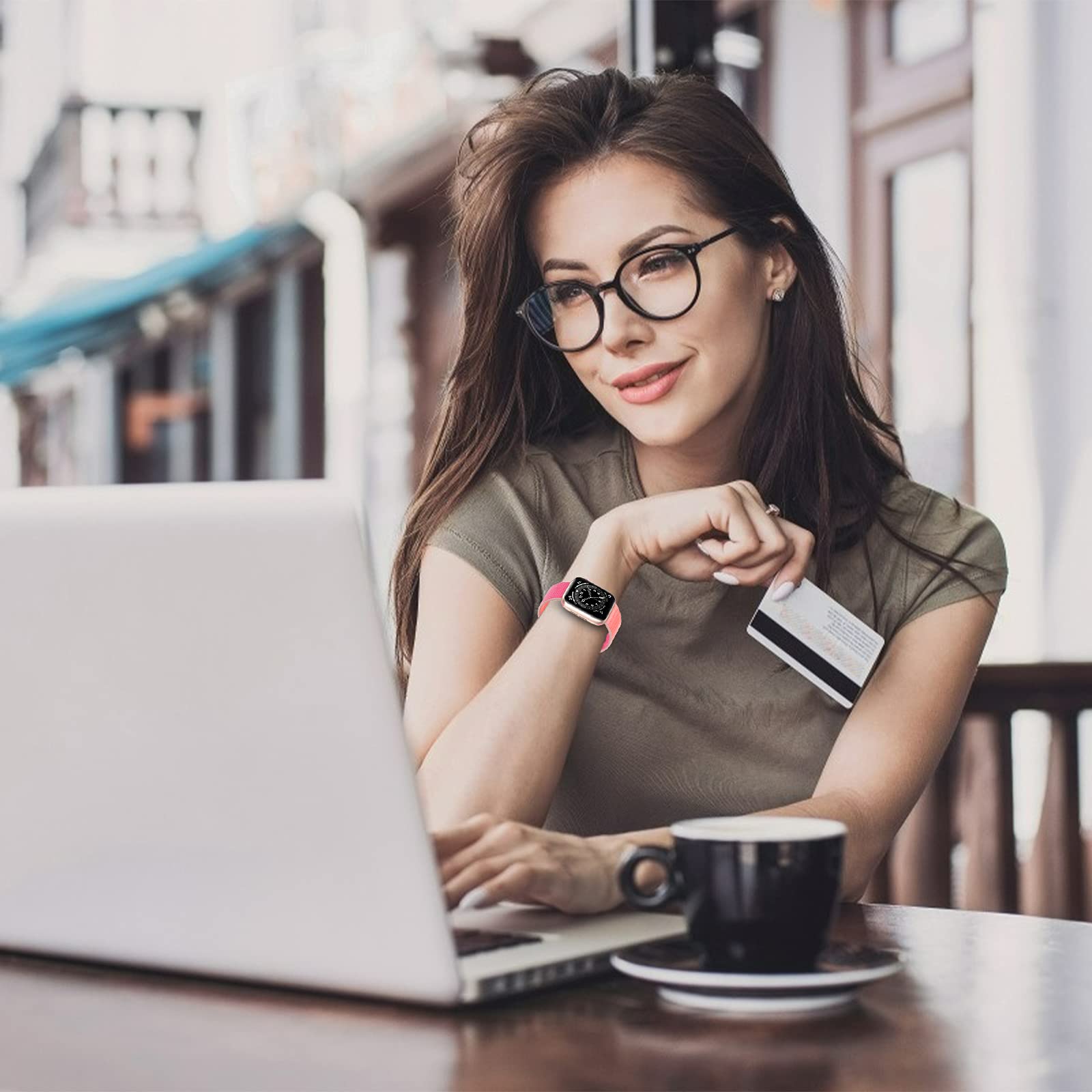 Bifeiyo Compatible With Apple Watch Bands Women Men 46Mm 45Mm 44Mm 42Mm 41Mm 40Mm 38Mm,Nylon Sport Loop Strap For Iwatch Series