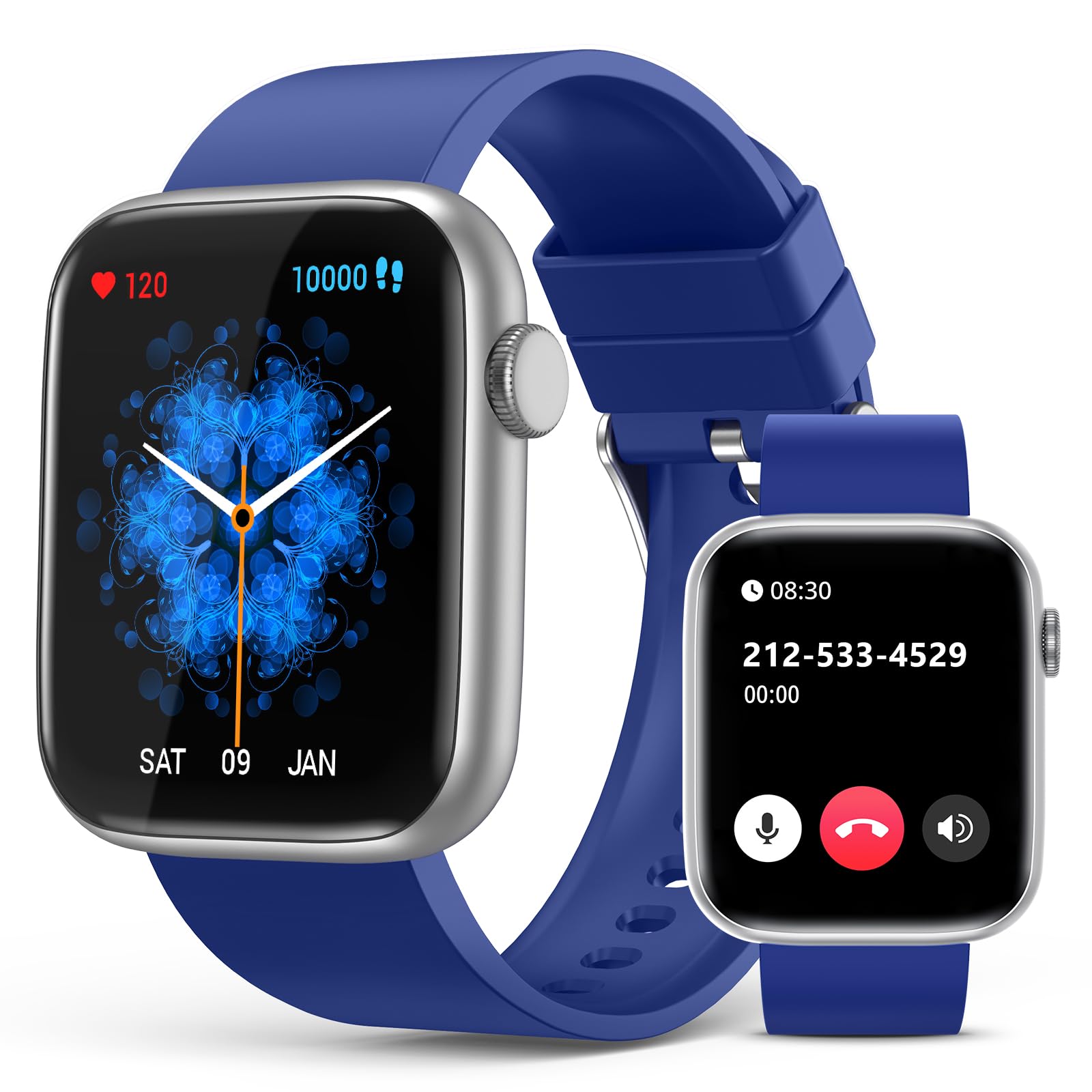 Earlysincere Smart Watches For Men Women(Answer/Make Call), 1.9'' Hd Full Touch Screen Fitness Tracker, Ip67 Waterproof Smartwat