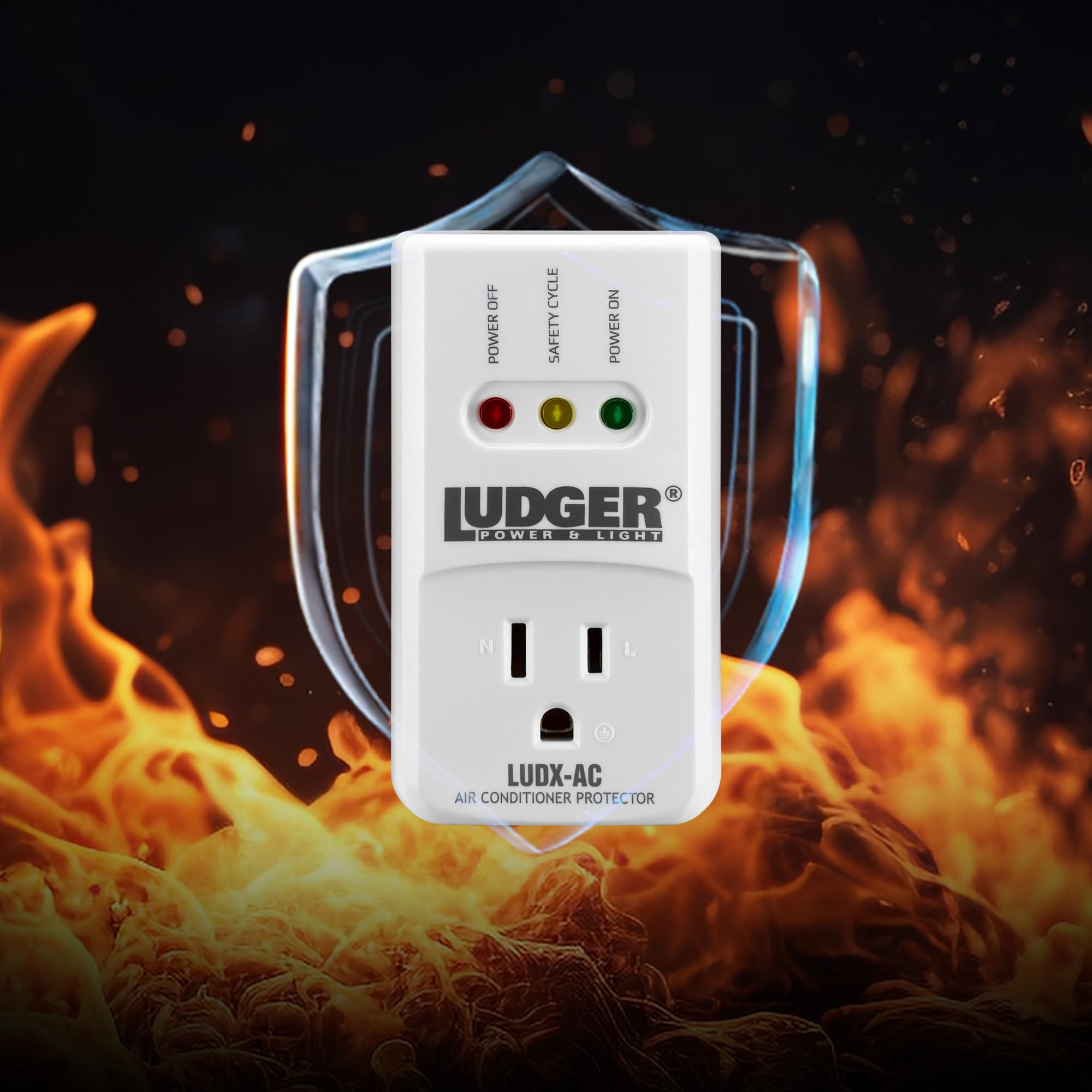 Ludger Power Surge Protector For Ac (Ludx Ac), Reliable Ac Protection, Connects To All Types Of Ac, 4 Minute Safety Cycle, 3 Mod