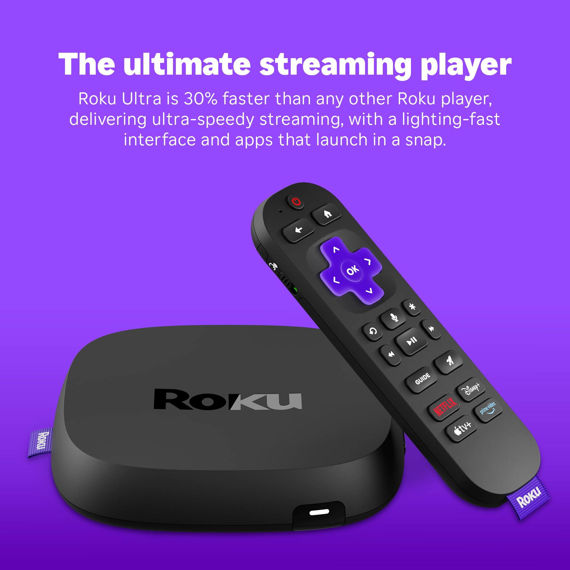 Roku Ultra 2024   Ultimate Streaming Player   4K Streaming Device For Tv With Hdr10+, Dolby Vision & Atmos   Bluetooth & Wi Fi 6