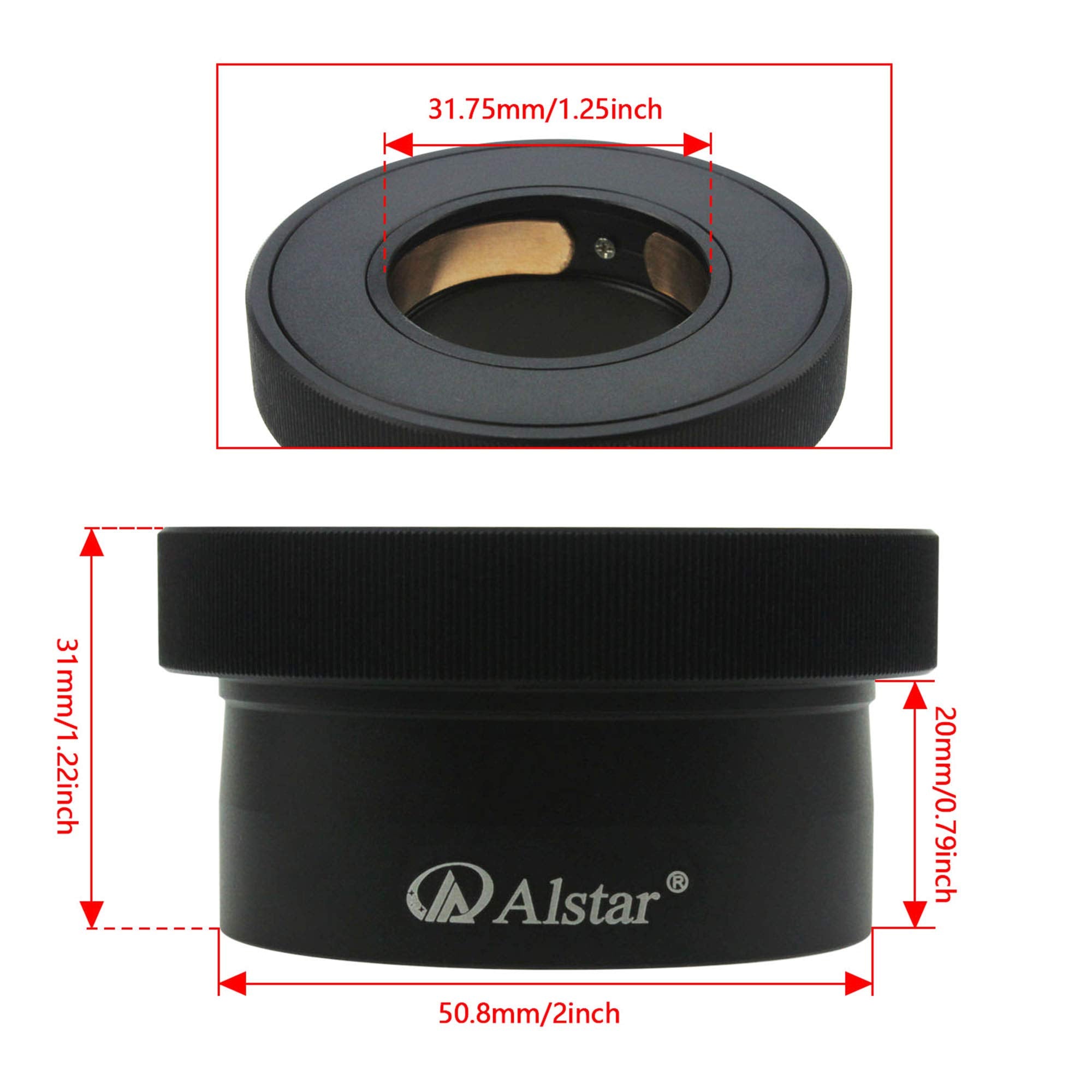 Alstar 1.25'' / 2'' Twist Lock Adapter   Firmly And Gently Holds And Centres Your Eyepieces