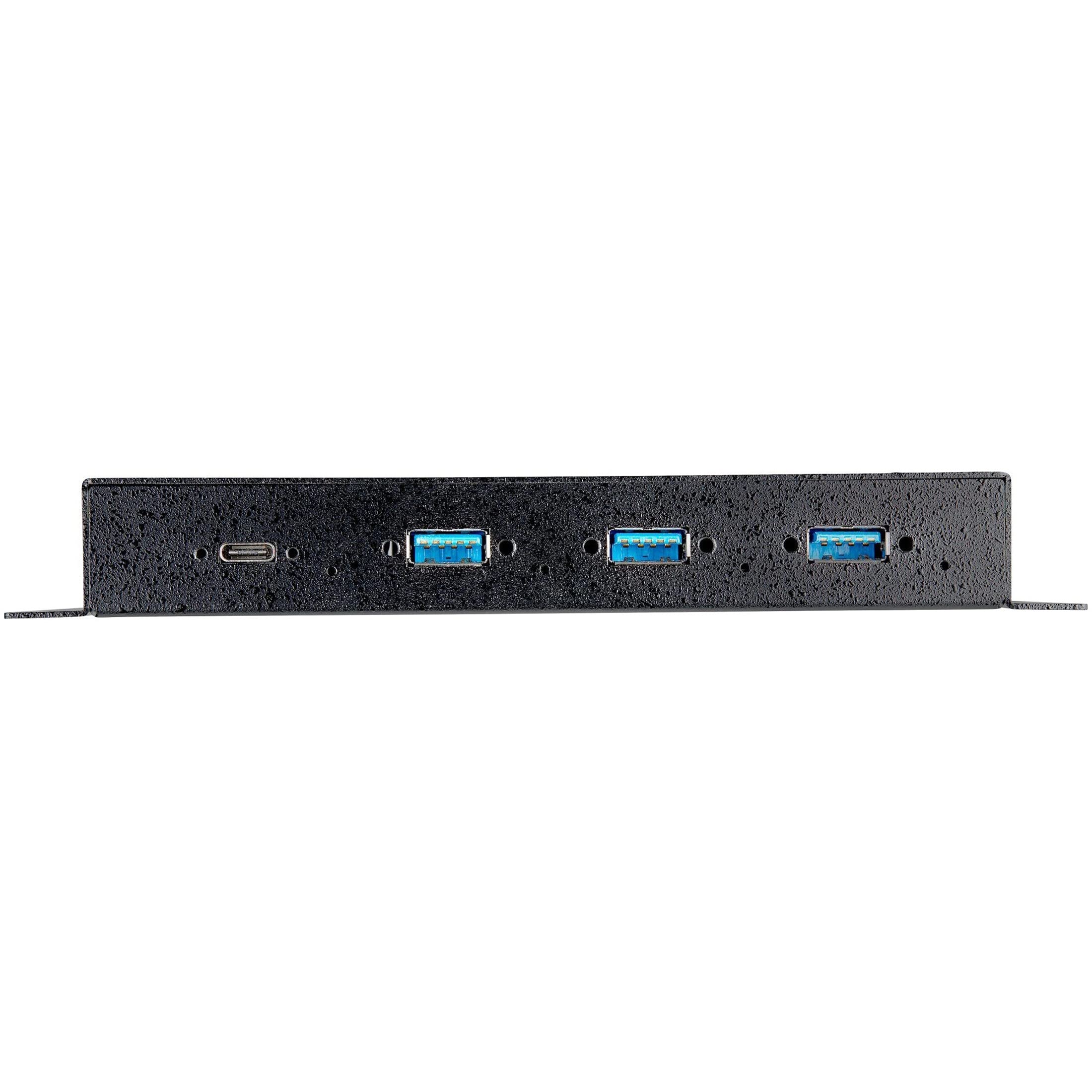Startech.Com 4 Port Usb C Hub 10Gbps   Metal Industrial Usb Type C Hub W/ 3Xusb A & 1Xusb C   Esd & Surge Protection   Usb C Or