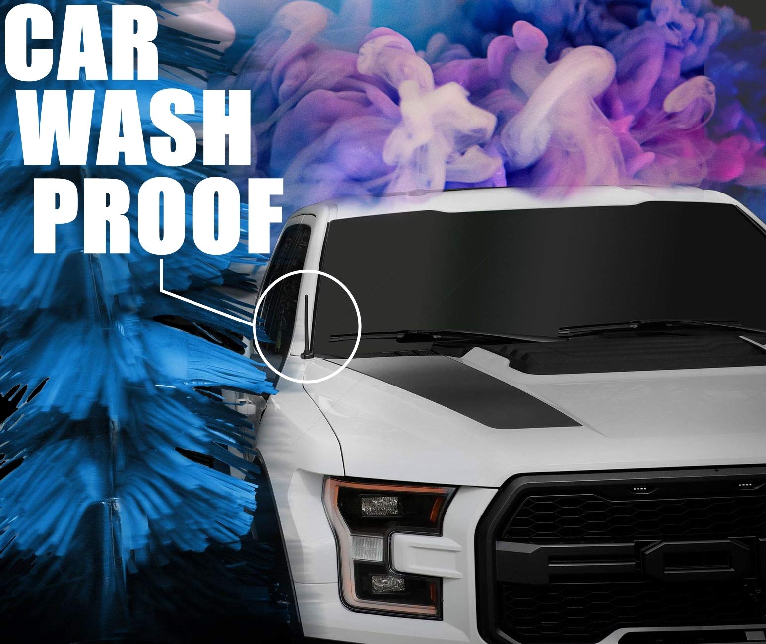 Antennamastsrus   The Original 6 3/4 Inch Is Compatible With Dodge Ram Truck 2500 (1999 2009)   Car Wash Proof Short Rubber Ante