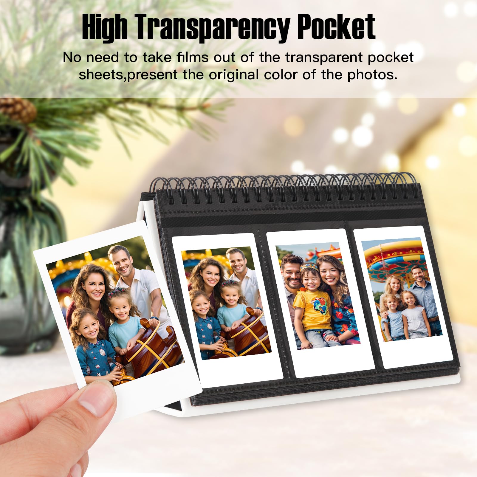 Instax Mini Photo Album For Fujifilm Instax Mini 11 12 9 40 Evo Liplay 8 7+ Instant Camera, 96 Pockets Desk Calendar Polaroid Photo Albums For Polaroid Kodak Zink 2X3' Film & Kpop Photo Card (White)