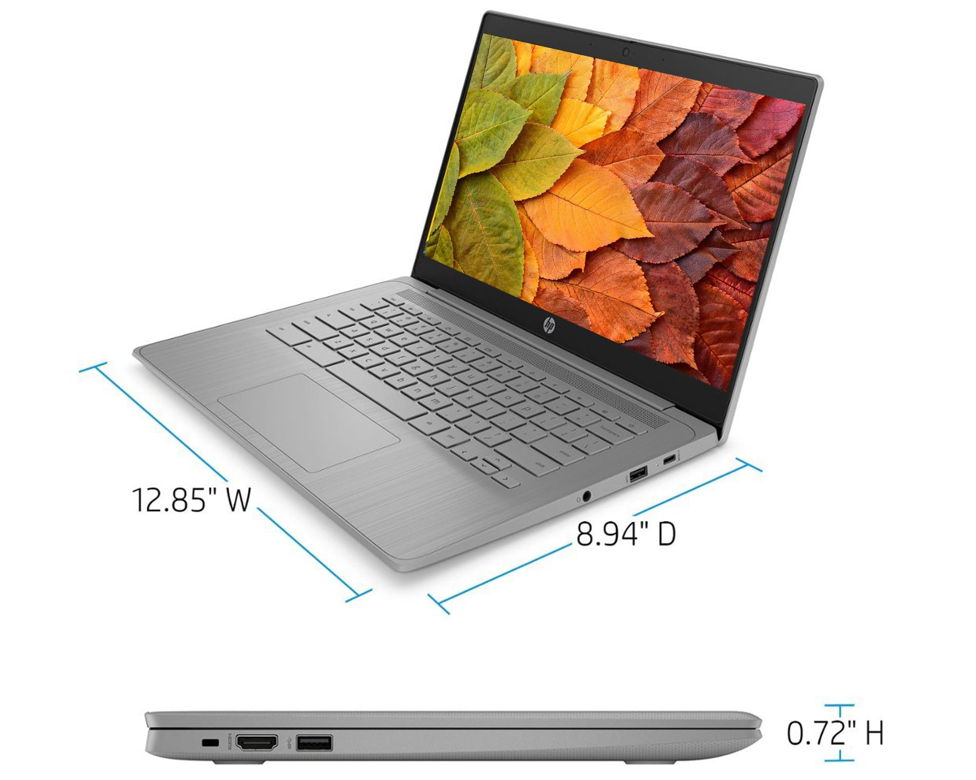 Hp Chromebook Laptop Computer, 14    Hd Display Chromebook Laptops, Intel Celeron Cpu, 4Gb Ram|192Gb(64Gb Emmc+128Gb Card), Wi F