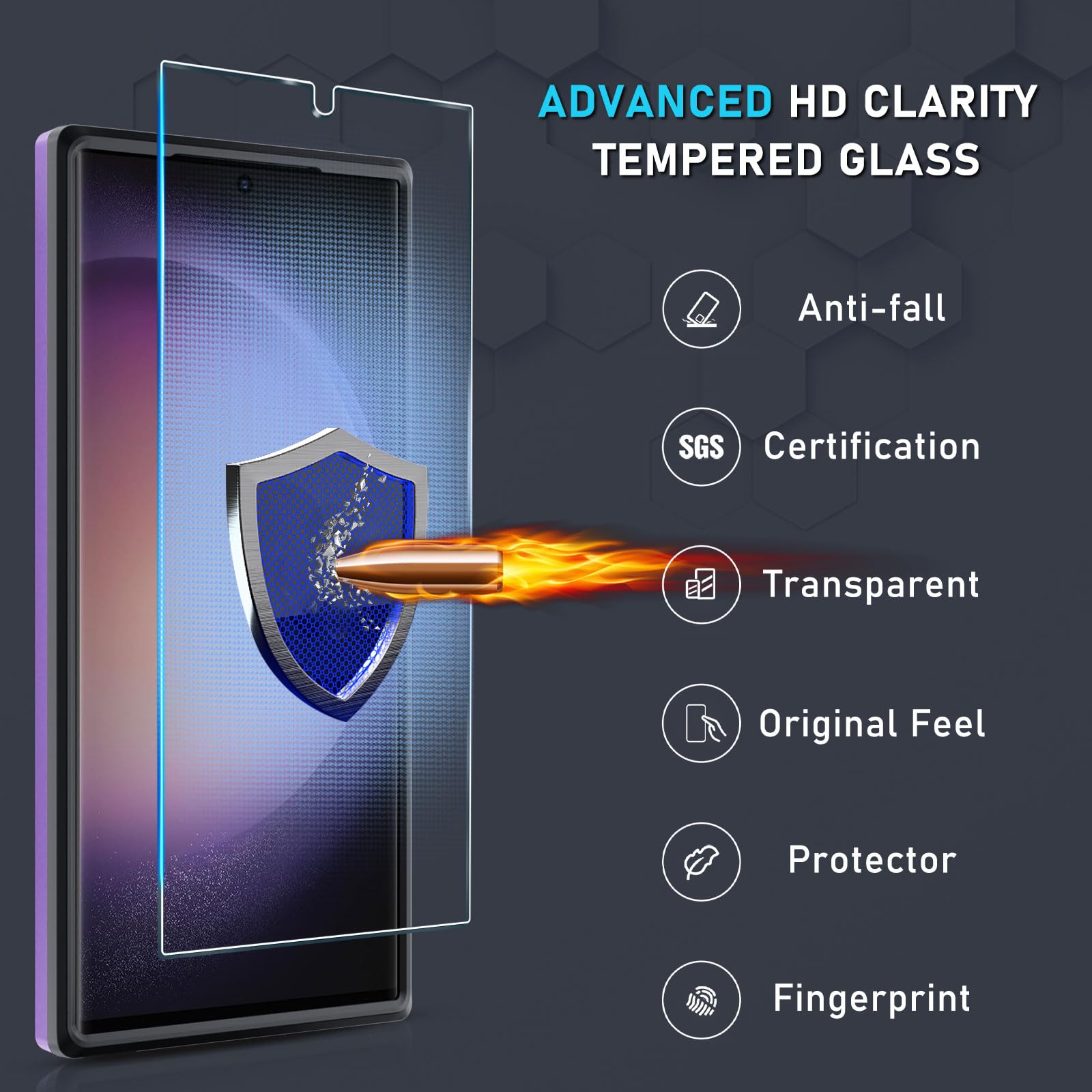 Janmitta Compatible With Samsung Galaxy S24 Ultra Case With Screen Protector[2 Pack],Heavy Duty Shockproof Full Body Phone Cover