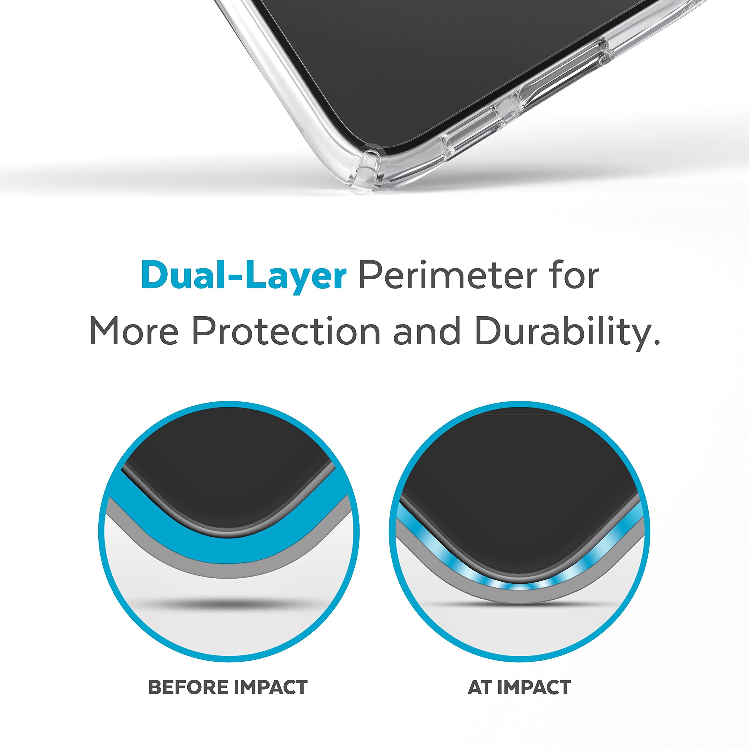 Speck Products Presidio Perfect Clear Case Fits Samsung Galaxy S23+, Clear/Clear